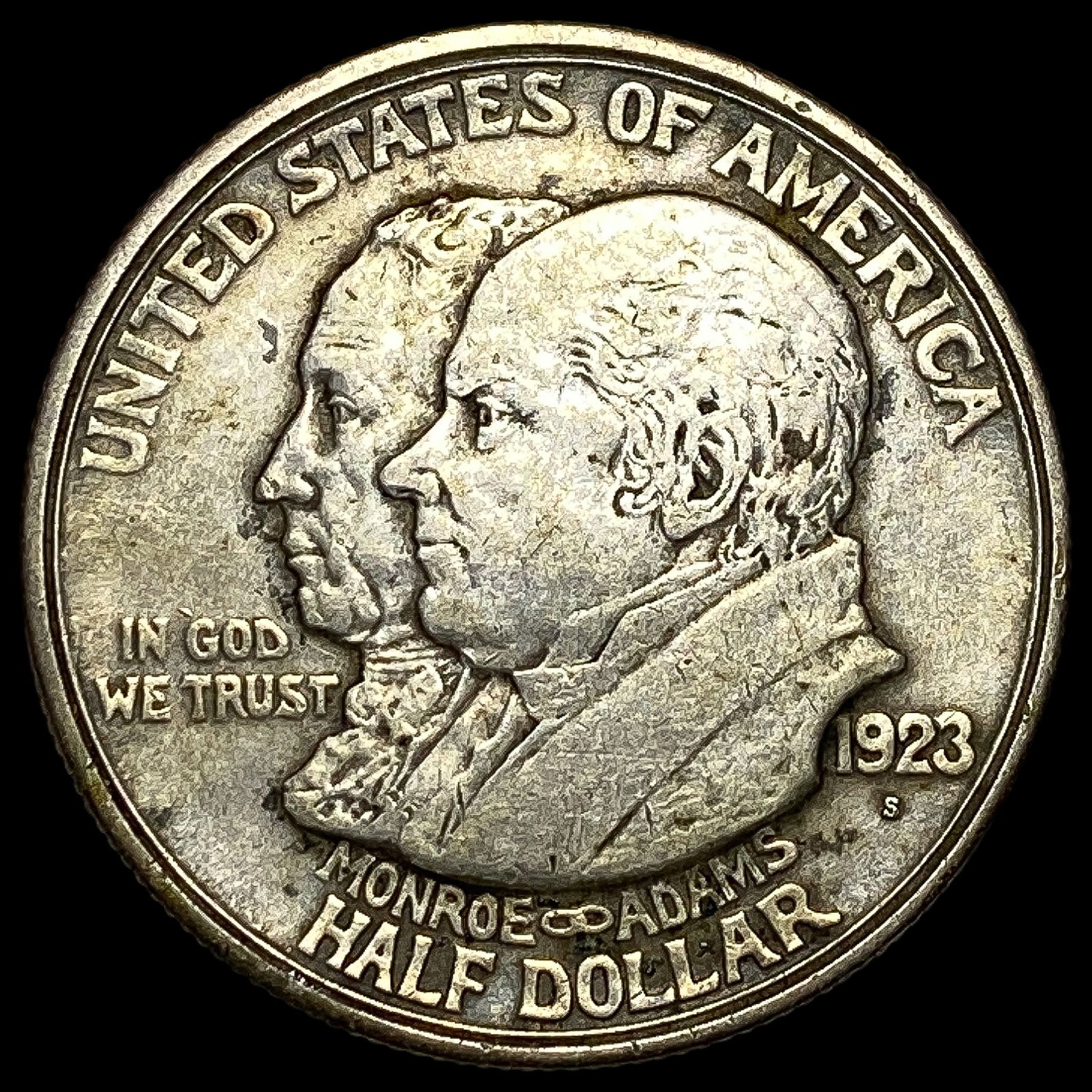 1923-S Silver Monroe Half Dollar LIGHTLY CIRCULATED (1 of 2)