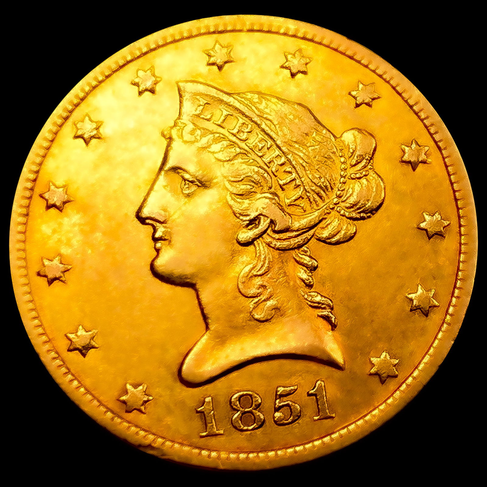 1851-O $10 Gold Eagle CHOICE AU (1 of 2)