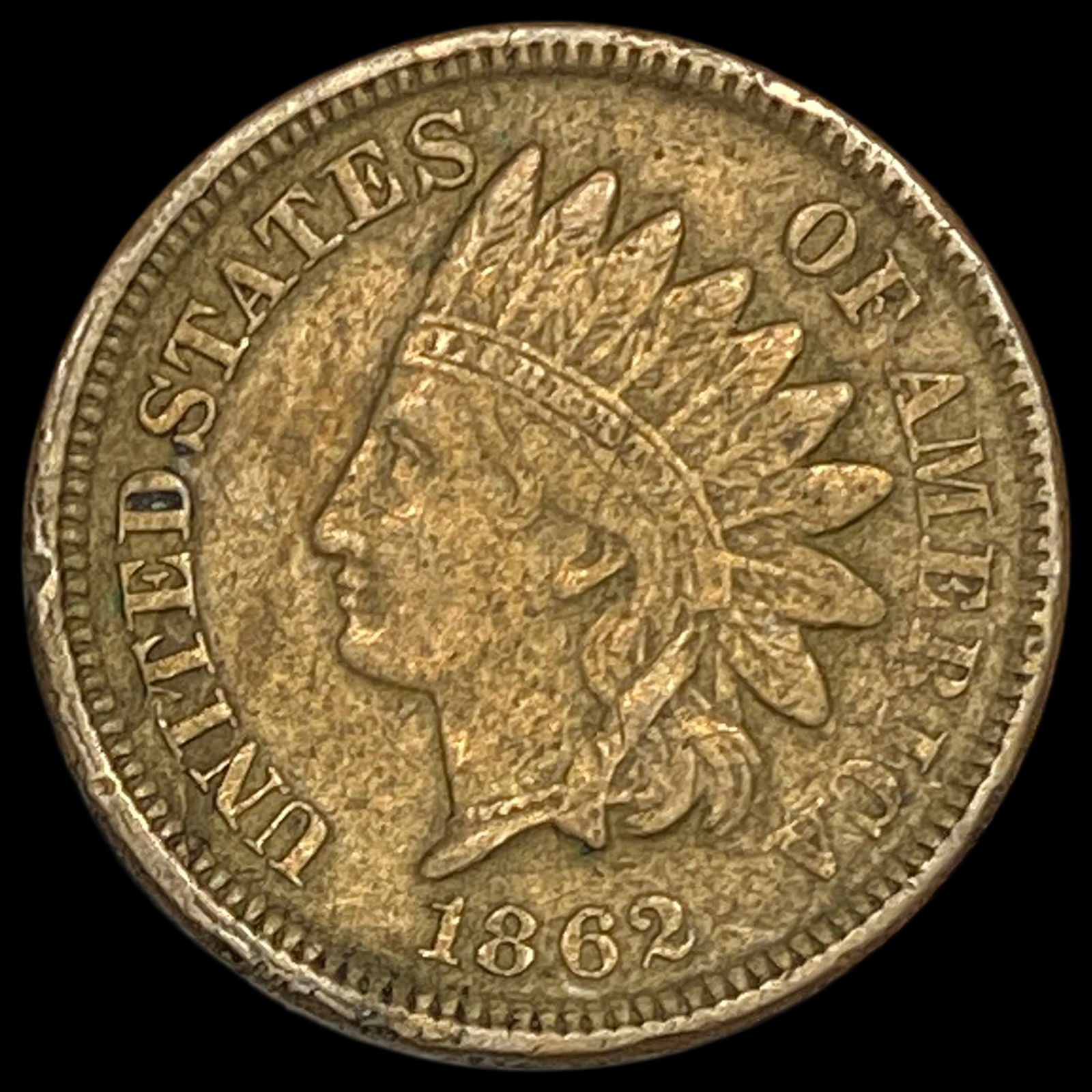 1862 Indian Head Cent NEARLY UNCIRCULATED (1 of 2)