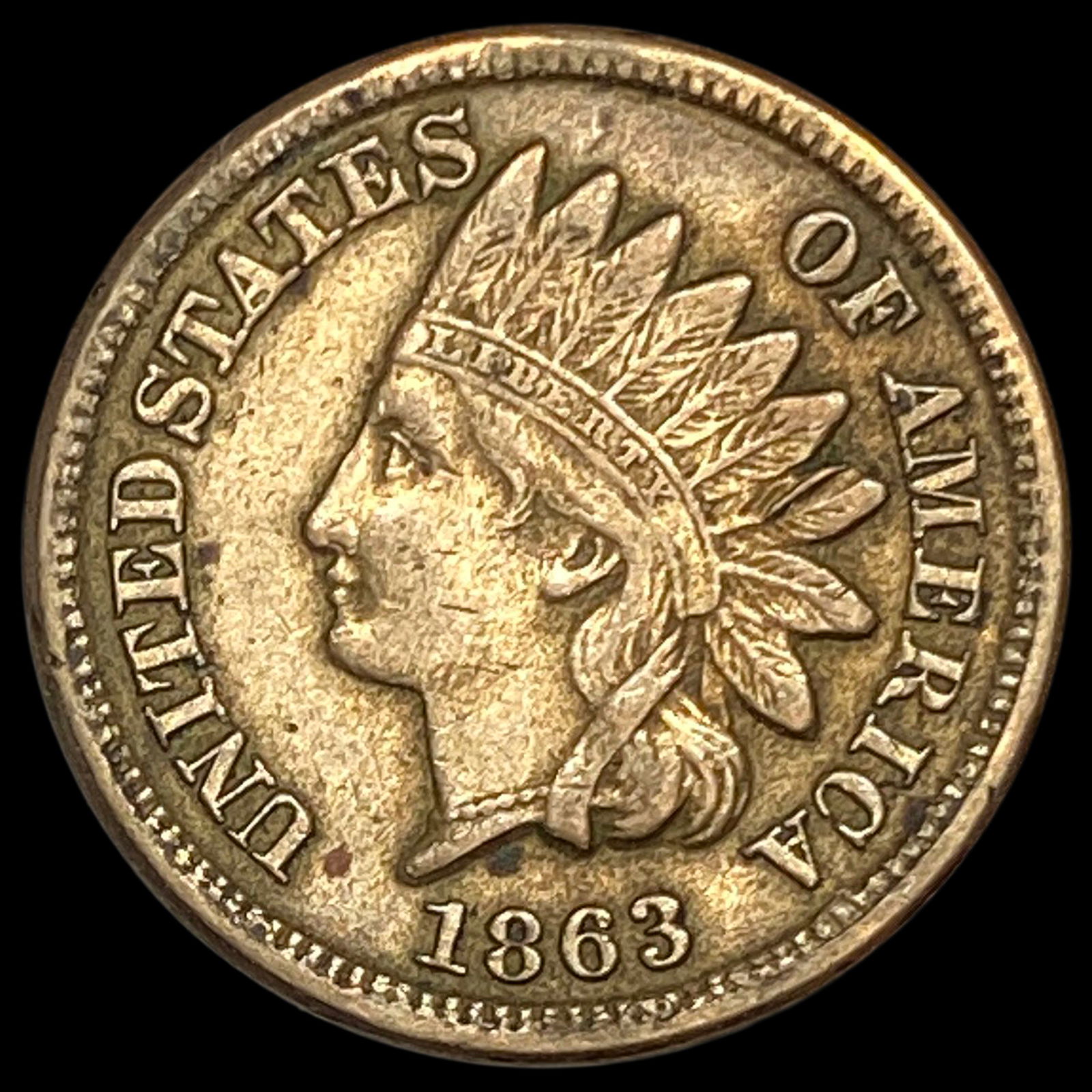 1863 Indian Head Cent CLOSELY UNCIRCULATED (1 of 2)