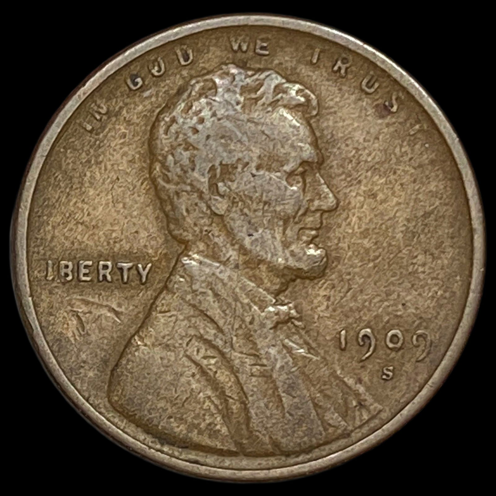1909-S Lincoln Wheat Cent LIGHTLY CIRCULATED (1 of 2)