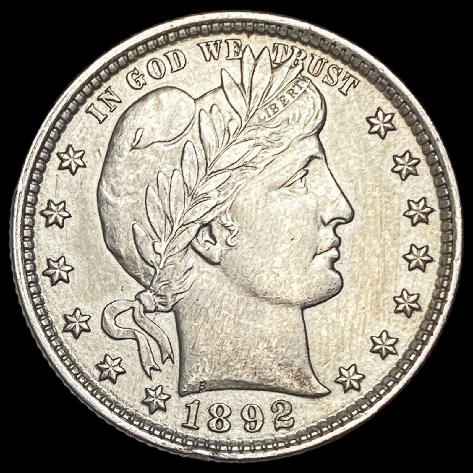 1892 Silver Barber Quarter UNCIRCULATED (1 of 2)