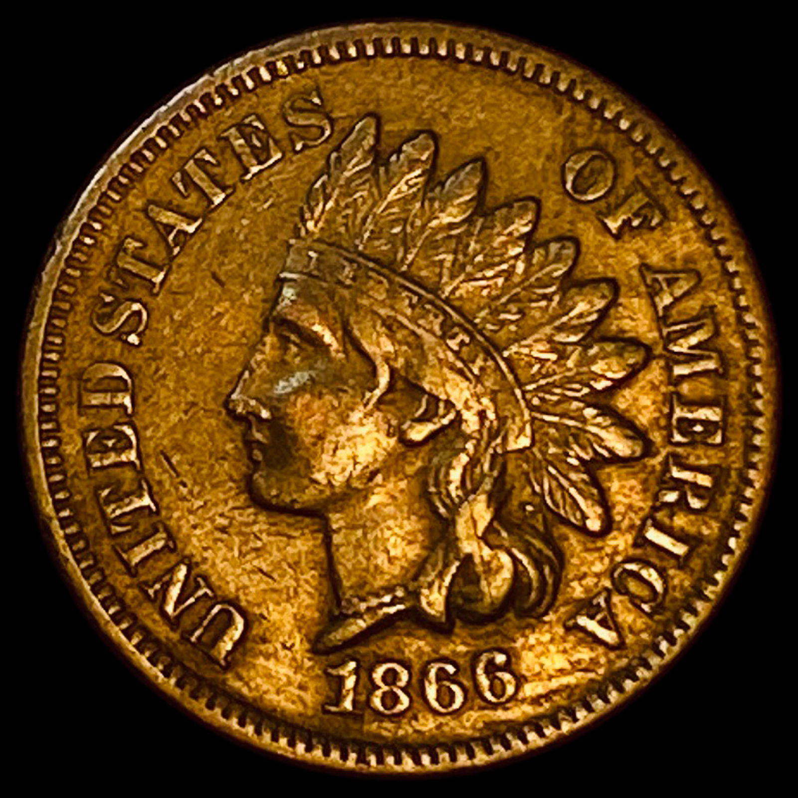 1866 Indian Head Cent CHOICE AU (1 of 2)