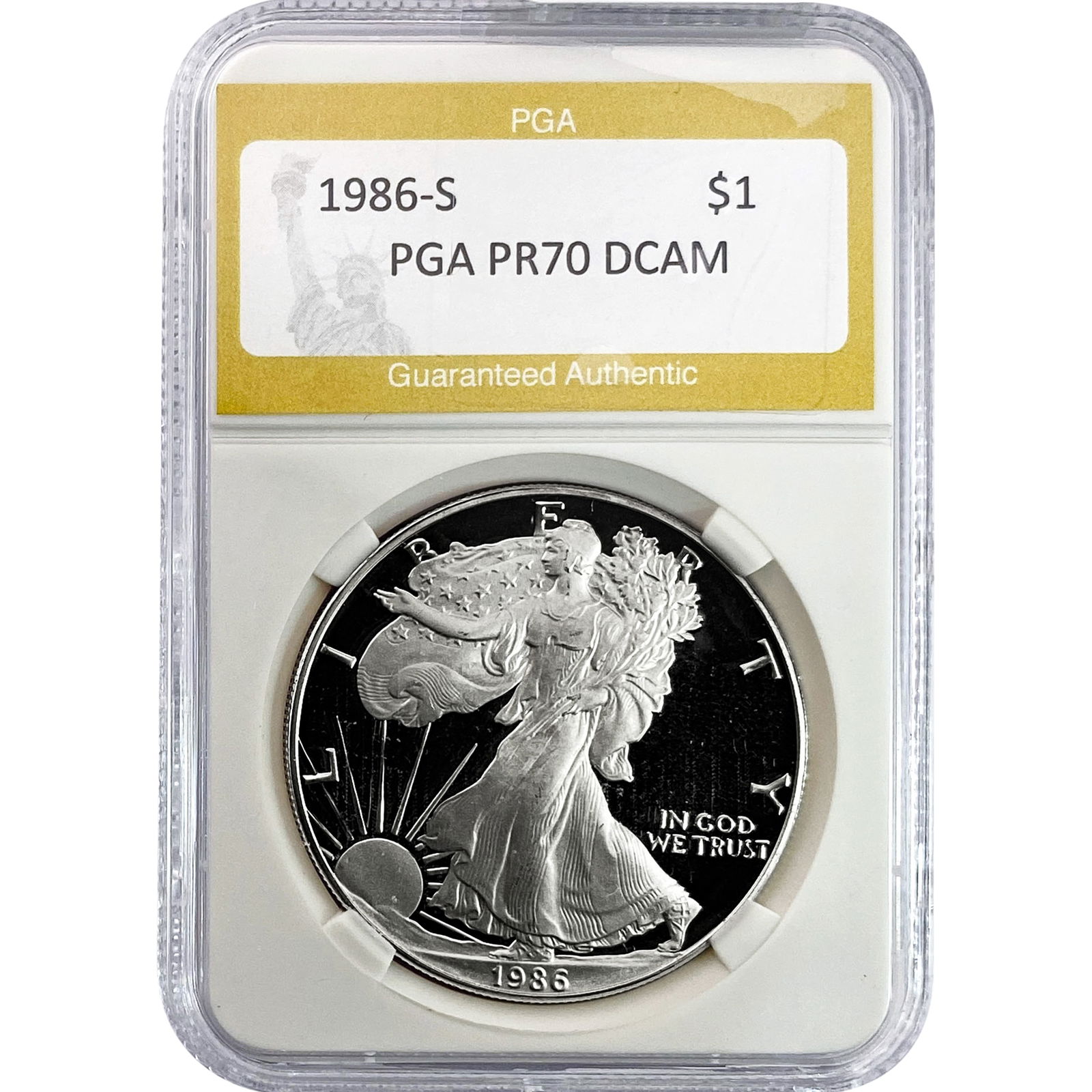 1986-S Silver Eagle PGA PR70 DCAM (1 of 2)