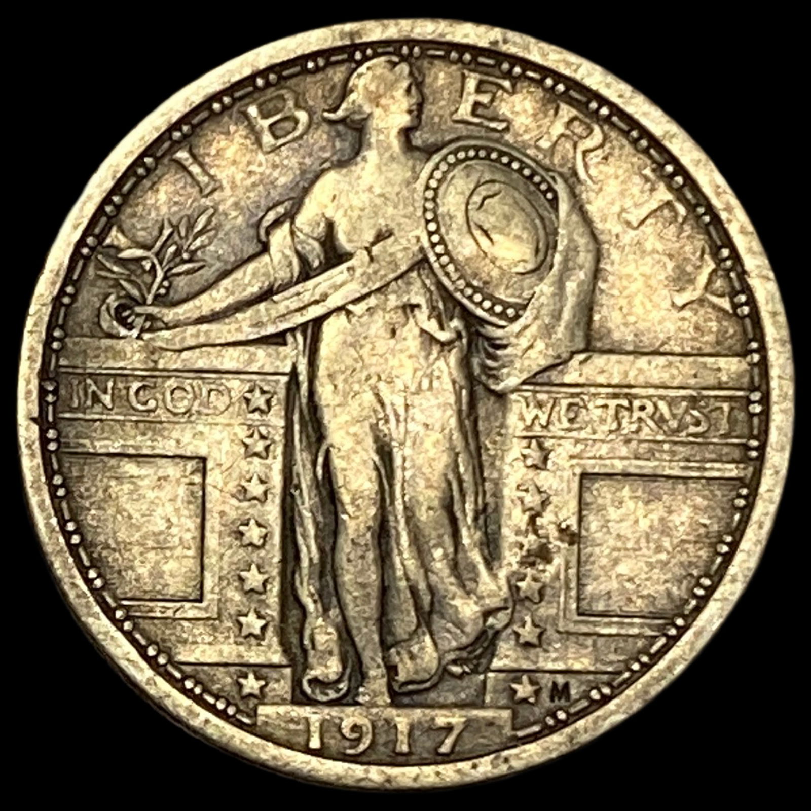 1917 Type 1 Standing Liberty Quarter LIGHTLY CIRCULATED (1 of 2)
