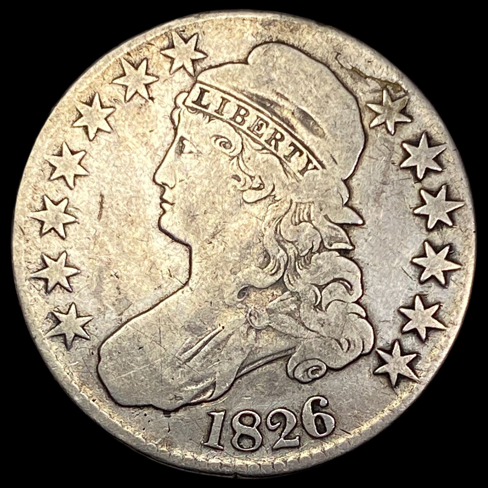 1826 Capped Bust Half Dollar LIGHTLY CIRCULATED (1 of 2)