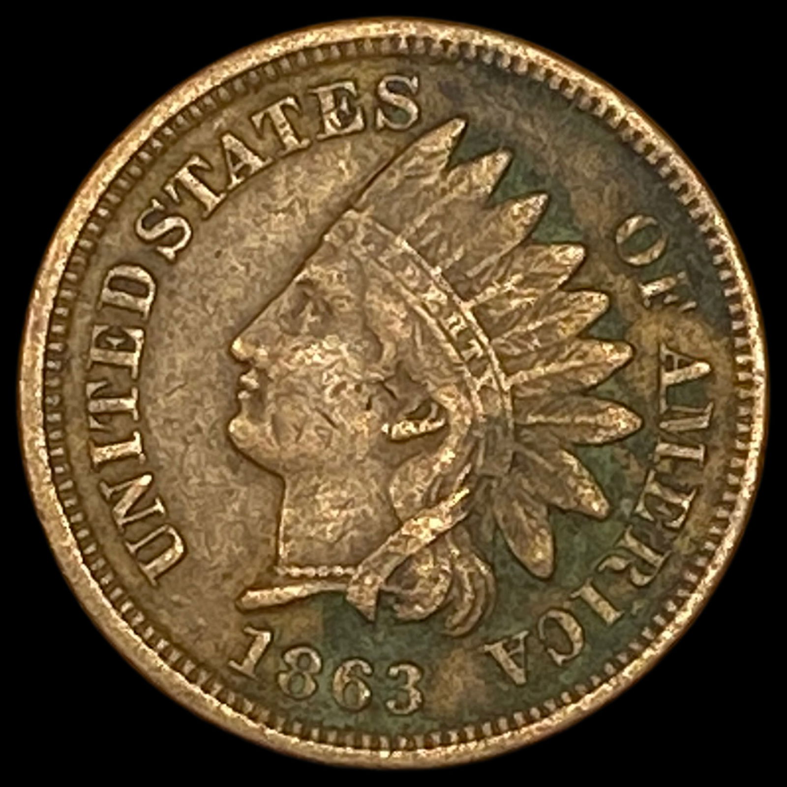 1863 Indian Head Cent HIGH GRADE (1 of 2)