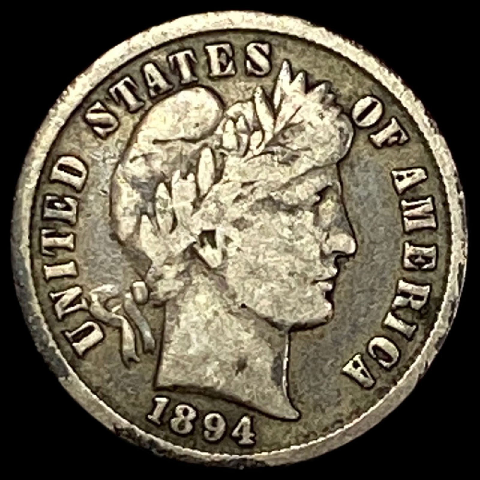 1894 Silver Barber Dime NICELY CIRCULATED (1 of 2)