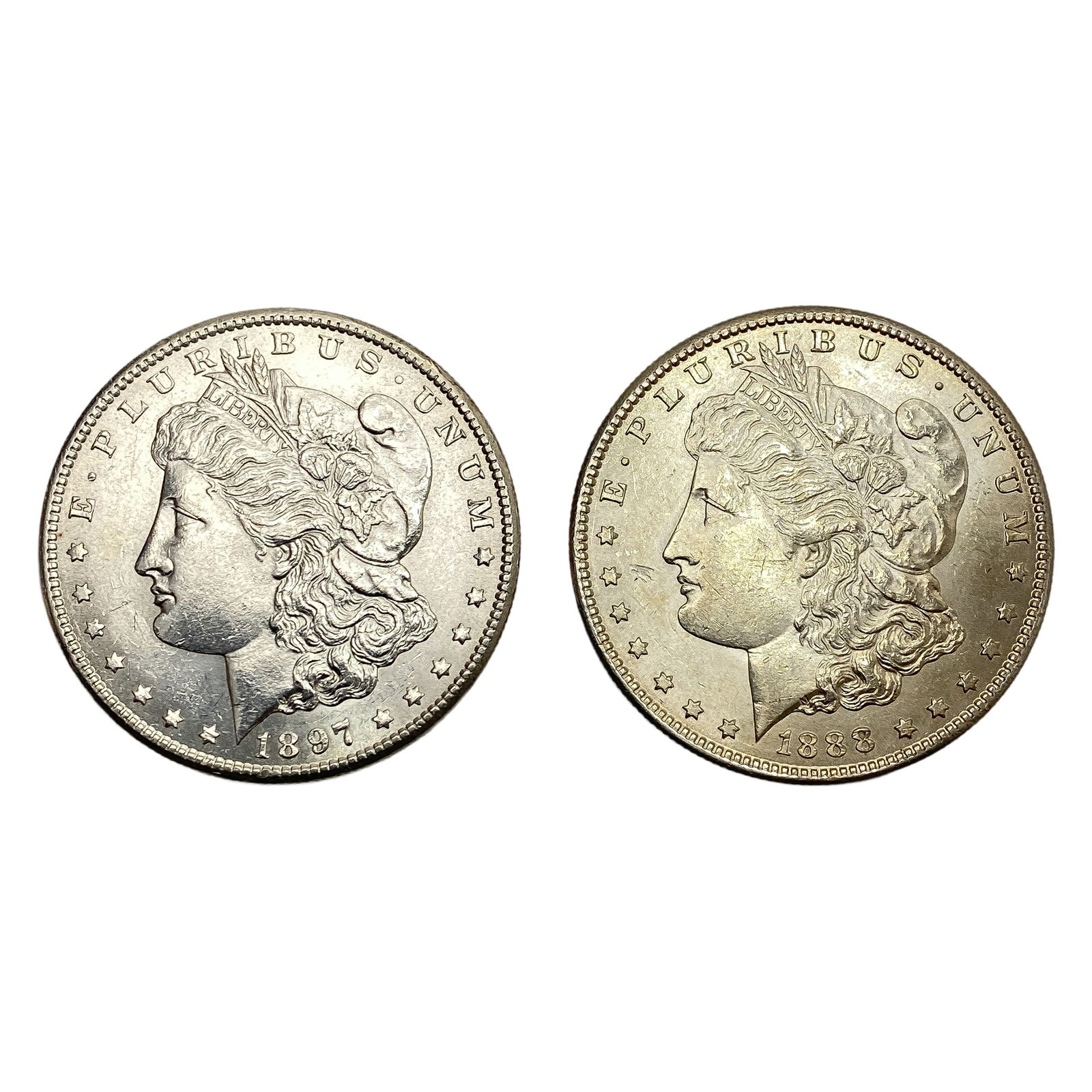 [2 Coins] 1888-1897 Morgan Silver Dollar (1 of 2)