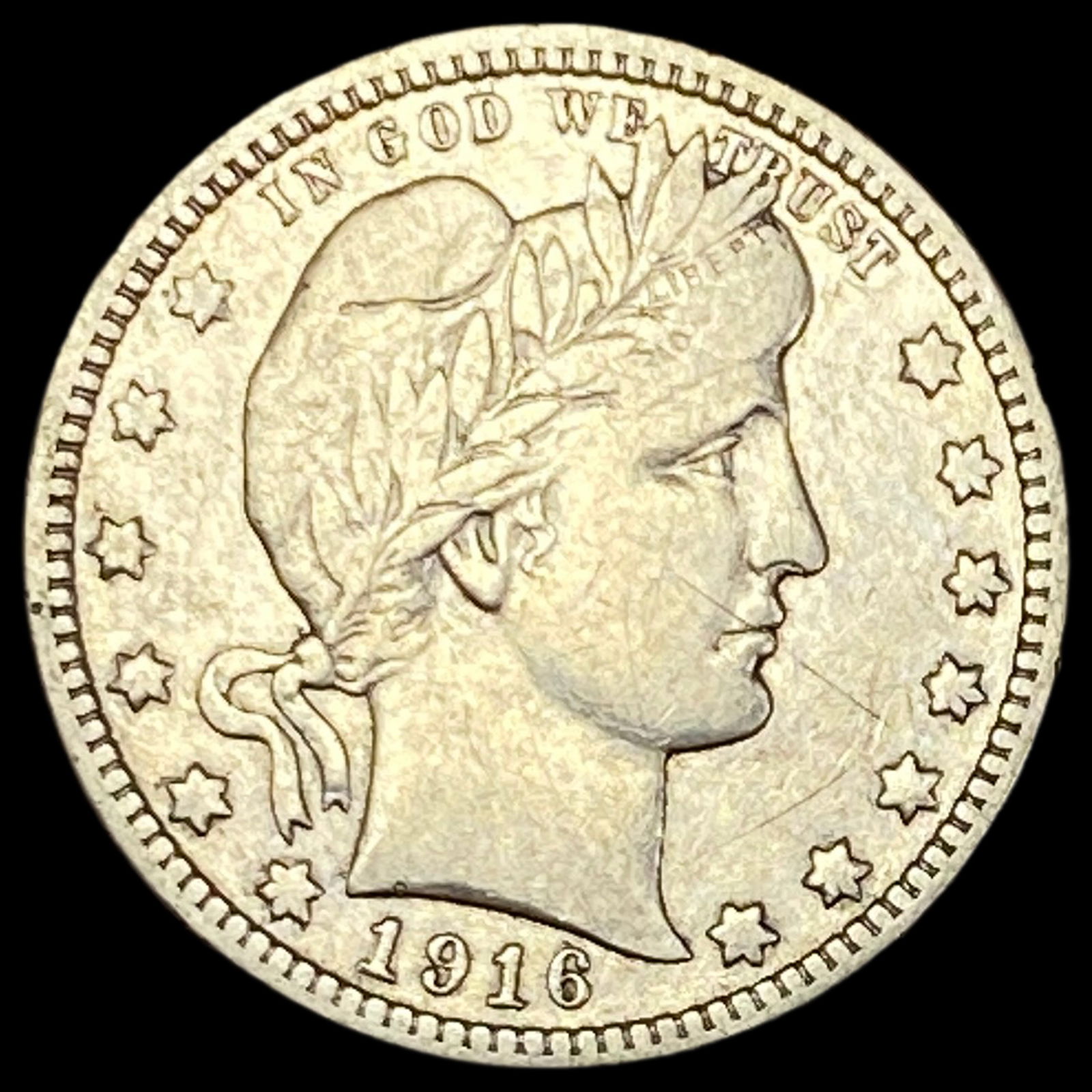 1916-D Silver Barber Quarter LIGHTLY CIRCULATED (1 of 2)