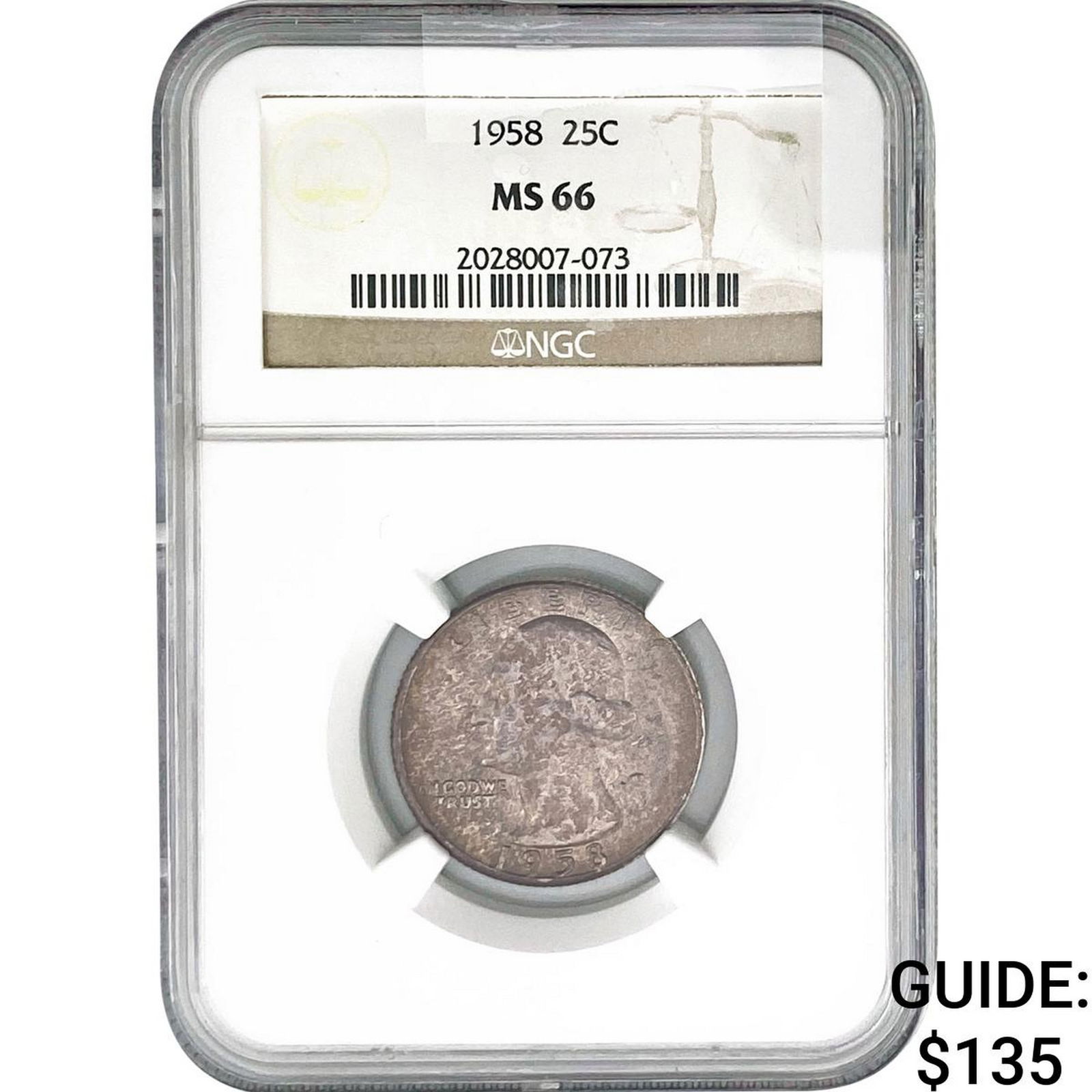 1958 Washington Silver Quarter NGC MS66 (1 of 2)