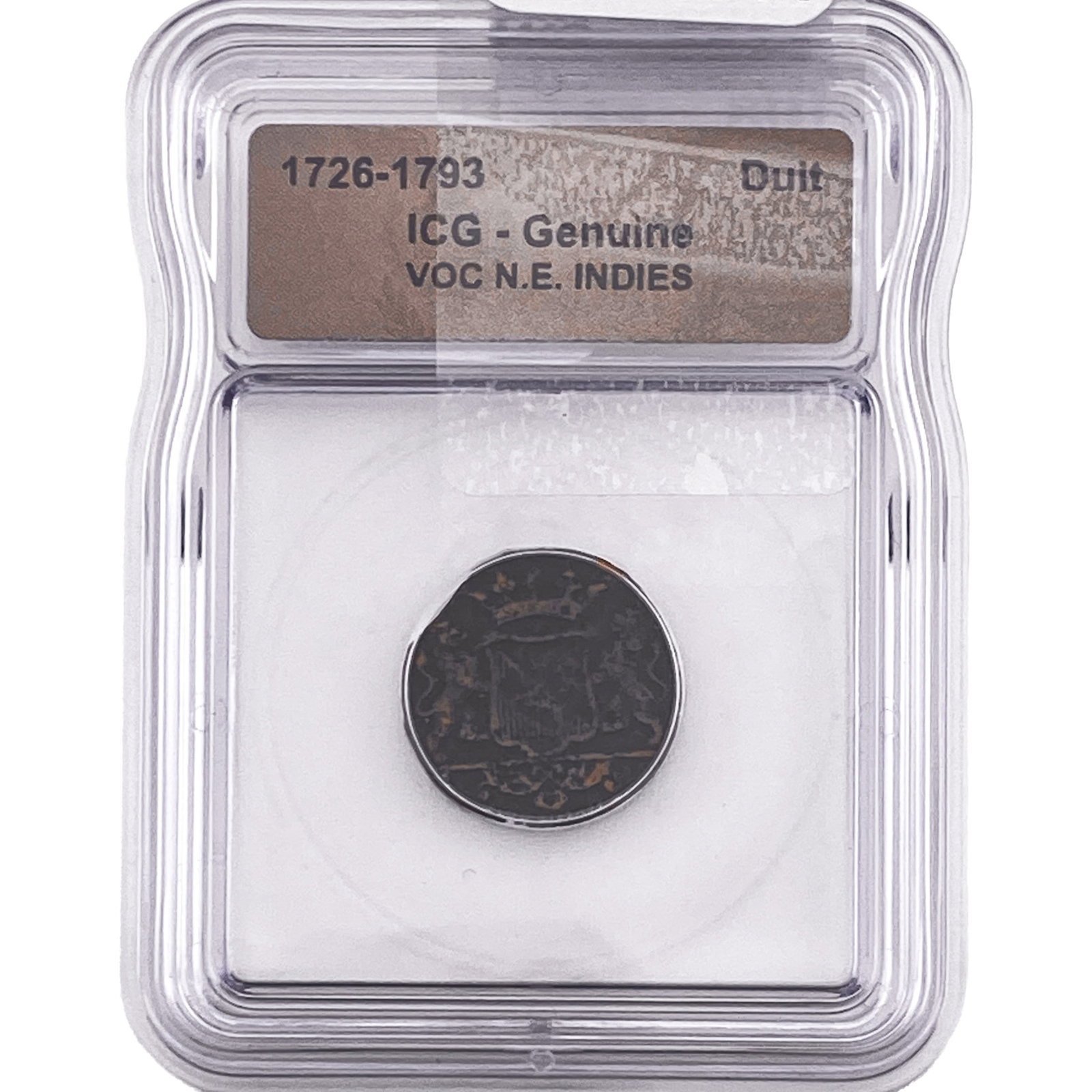 1726-1793 VOC N.E. Indies Duit ICG Genuine: 1726-1793 VOC N.E. Indies Duit ICG Genuine