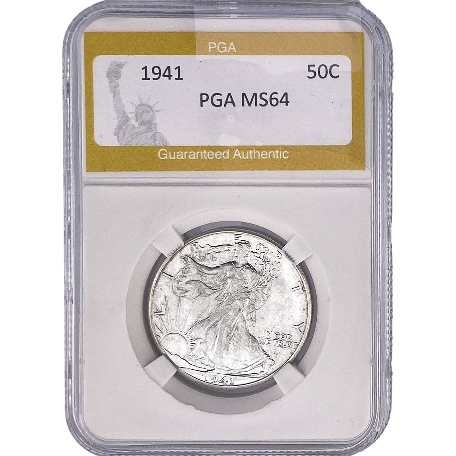 1941 Walking Liberty Half Dollar PGA MS64: 1941 Walking Liberty Half Dollar PGA MS64