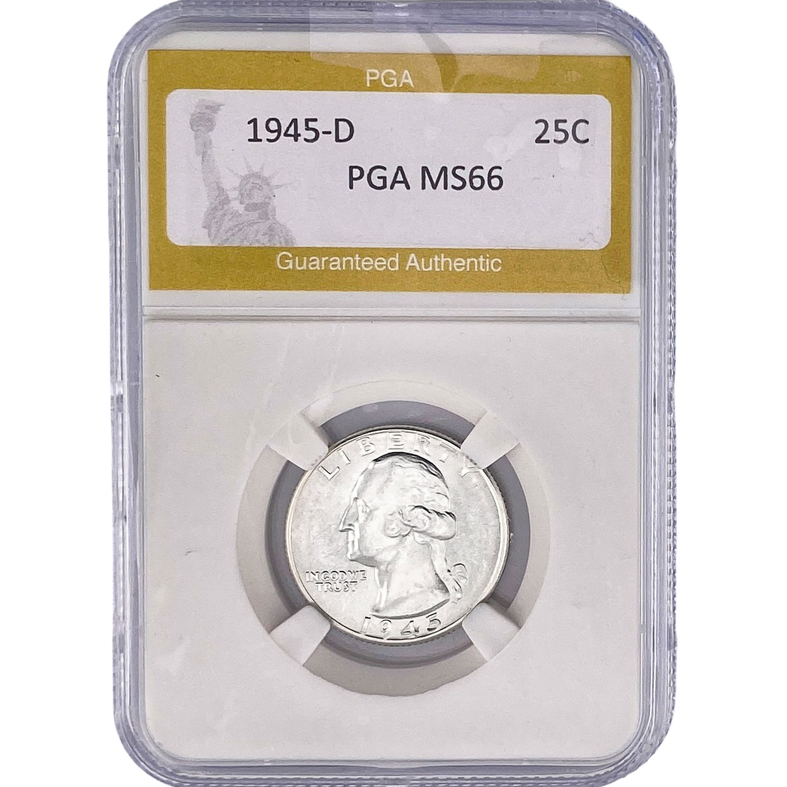 1945-D Washington Silver Quarter PGA MS66 (1 of 2)