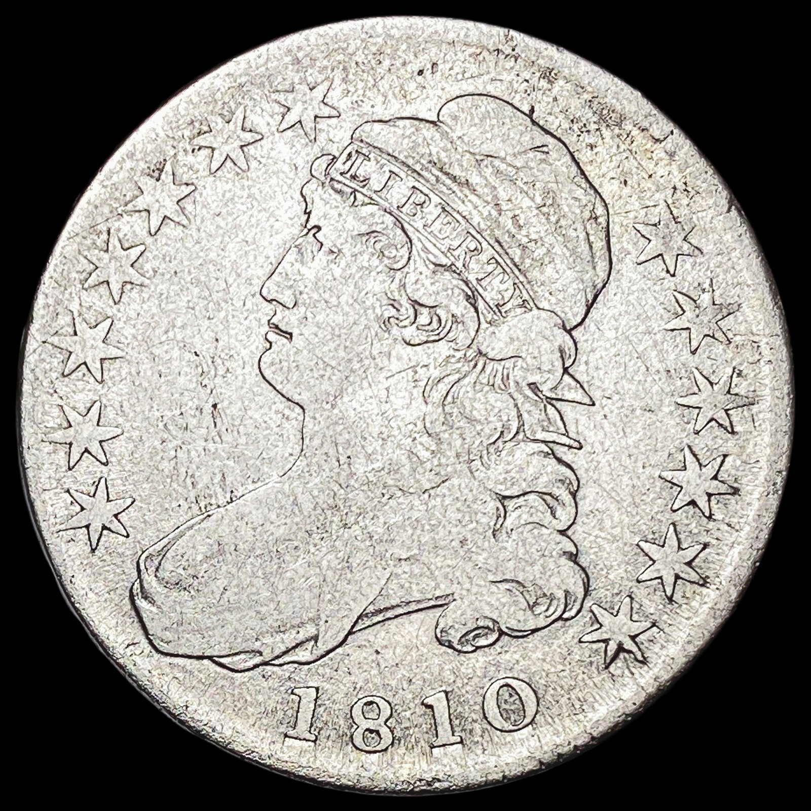 1810 Capped Bust Half Dollar NICELY CIRCULATED (1 of 2)