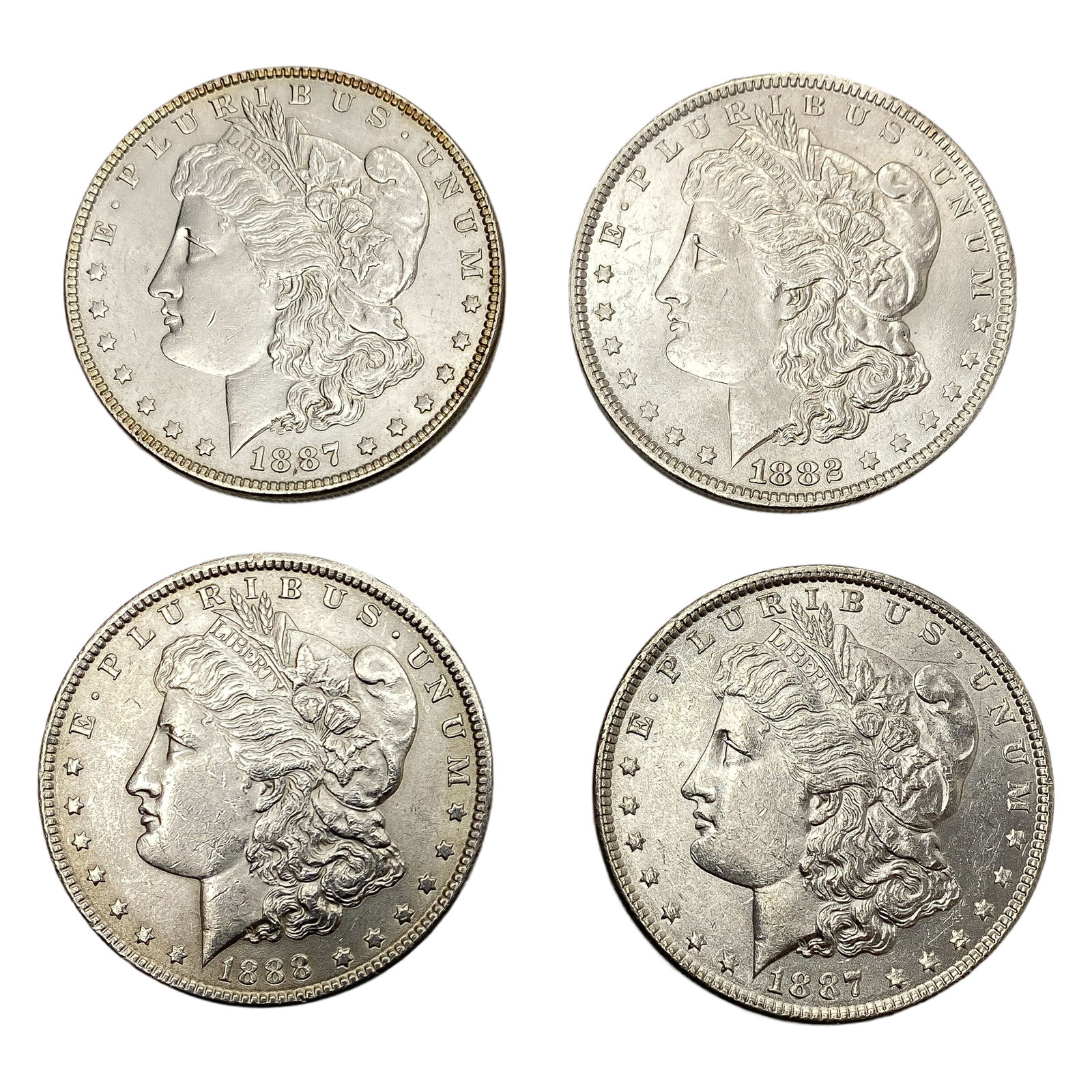 [4 Coins] 1883-1888 Morgan Silver Dollar (1 of 2)