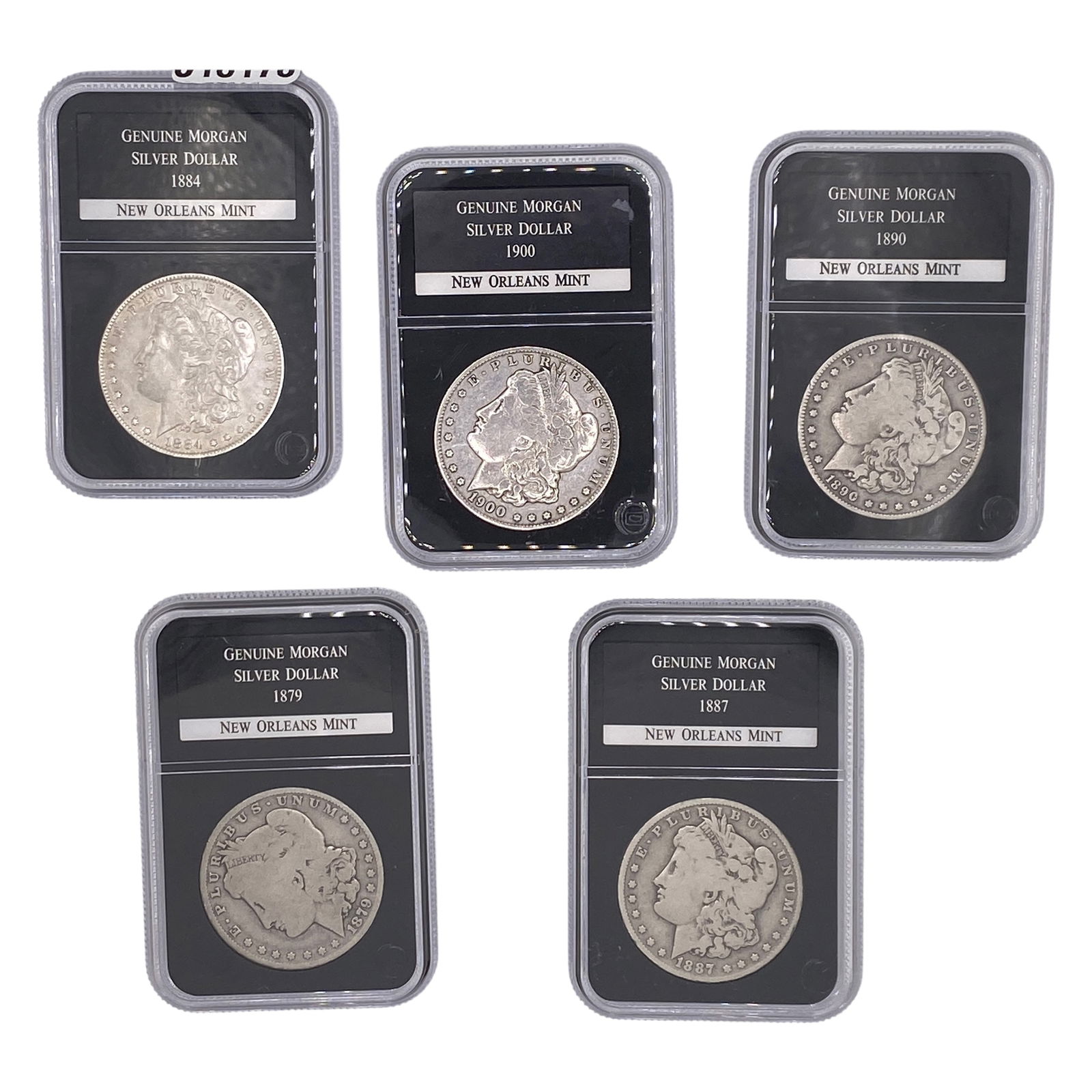 [5 Coins] 1879-1900 Morgan Silver Dollar Genuine (1 of 2)