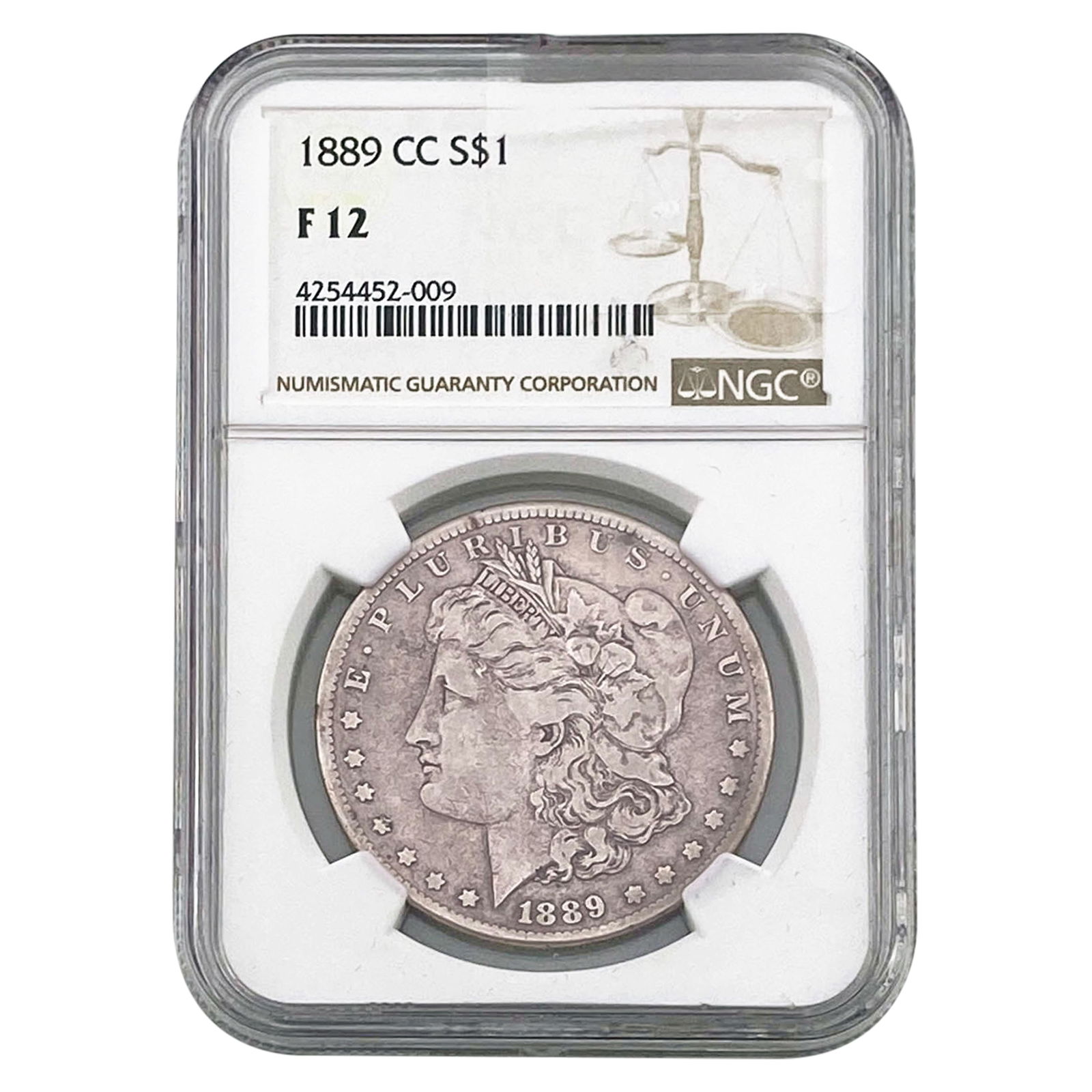 1889-CC Morgan Silver Dollar NGCF 12 (1 of 2)