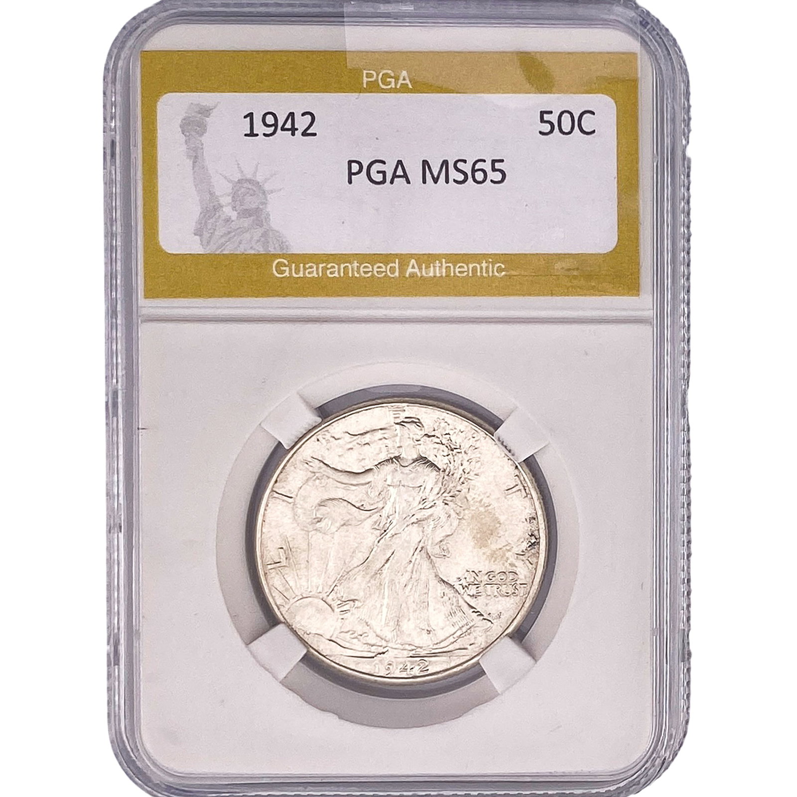1942 Walking Liberty Half Dollar PGA MS65: 1942 Walking Liberty Half Dollar PGA MS65