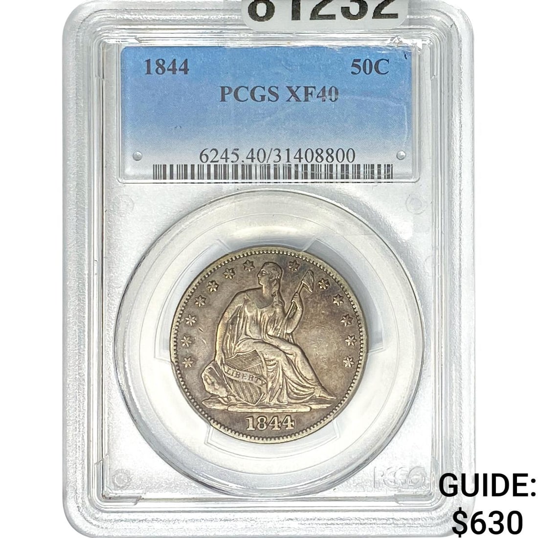 1844 Seated Liberty Half Dollar PCGS XF40 (1 of 2)