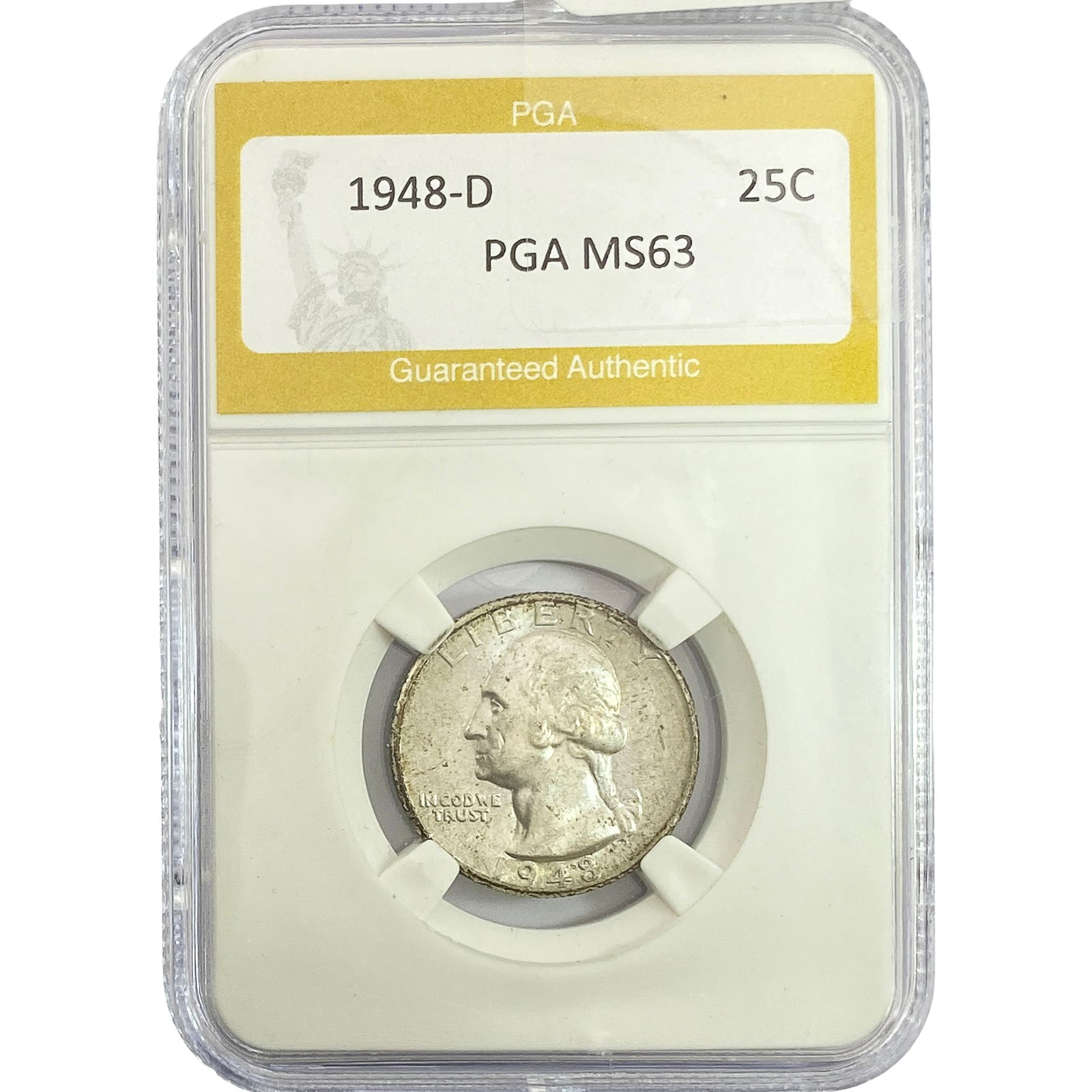 1948-D Washington Silver Quarter PGA MS63 (1 of 2)