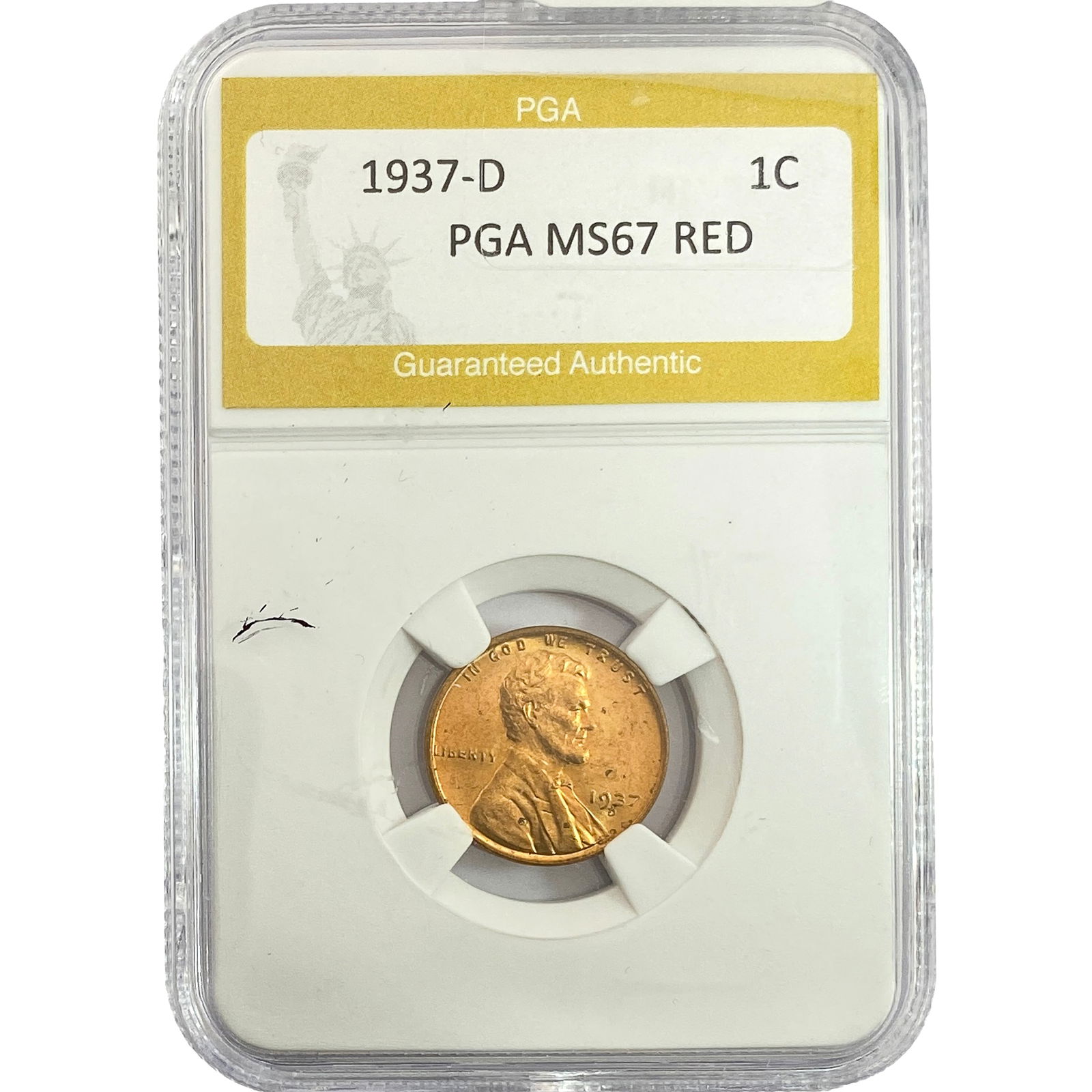 1937-D Wheat Cent PGA MS67 RED (1 of 2)