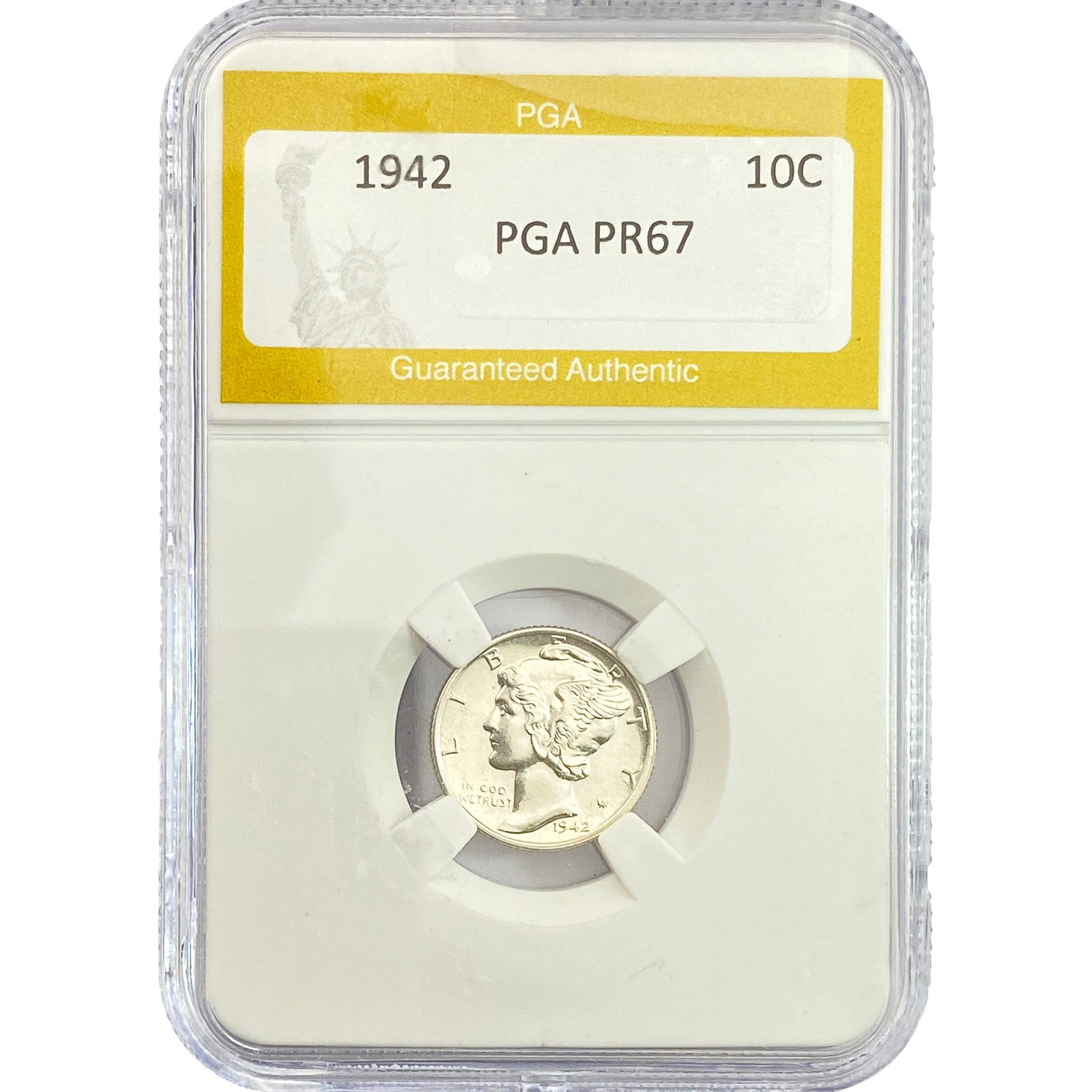 1942 Mercury Silver Dime PGA PR67: 1942 Mercury Silver Dime PGA PR67