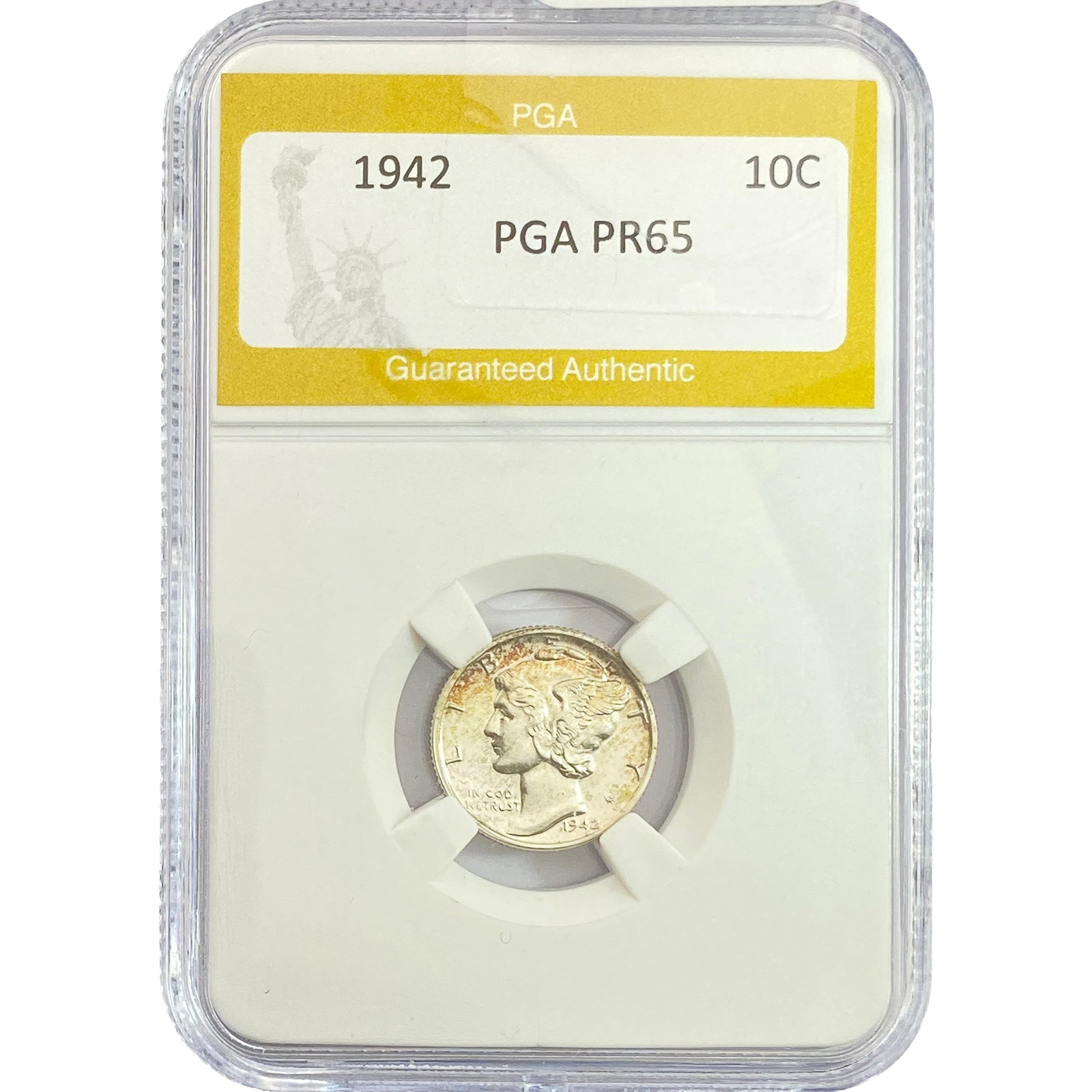 1942 Mercury Silver Dime PGA PR65: 1942 Mercury Silver Dime PGA PR65