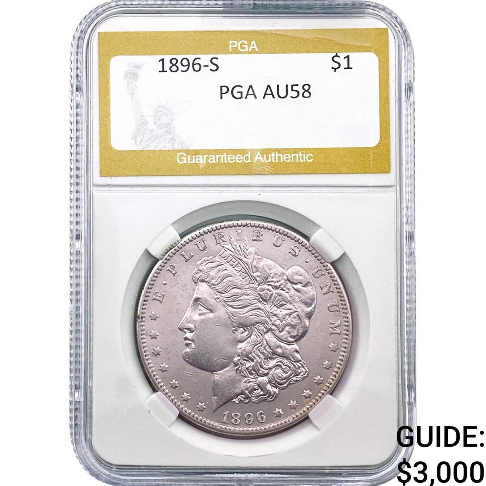 1896-S Morgan Silver Dollar PGA AU58 (1 of 2)