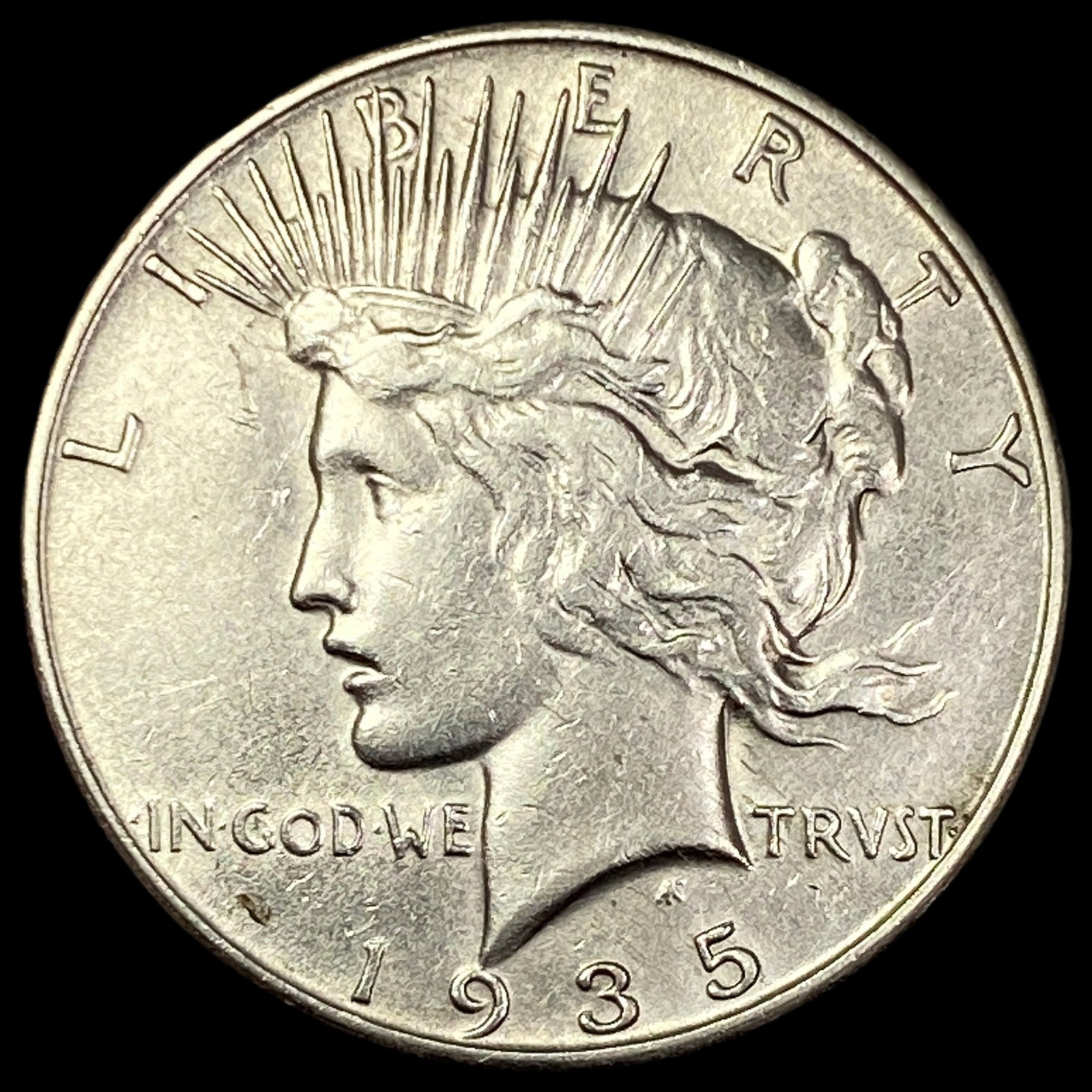 1935-S Silver Peace Dollar CLOSELY UNCIRCULATED: 1935-S Silver Peace Dollar CLOSELY UNCIRCULATED