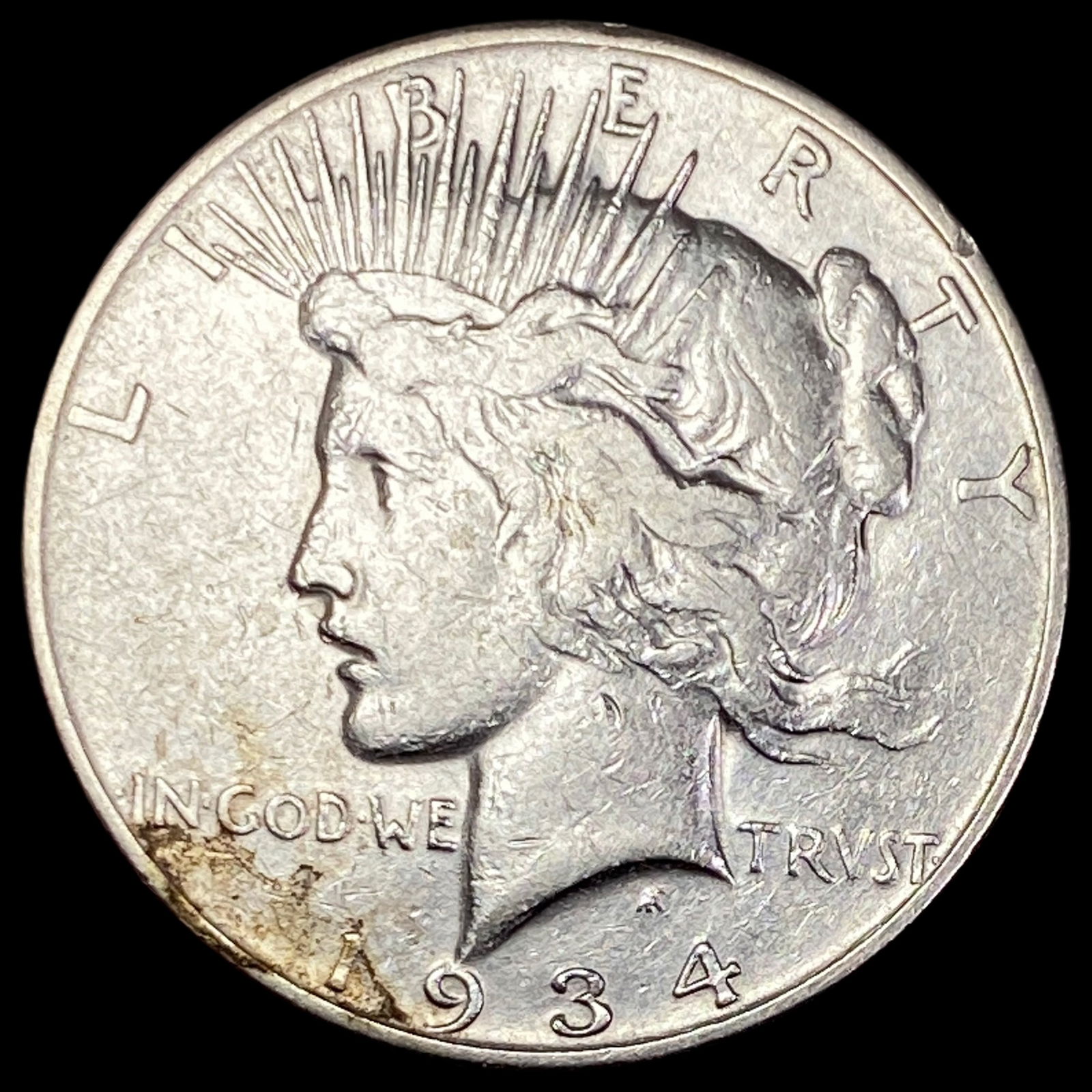 1934-S Peace Silver Dollar NEARLY UNCIRCULATED (1 of 2)