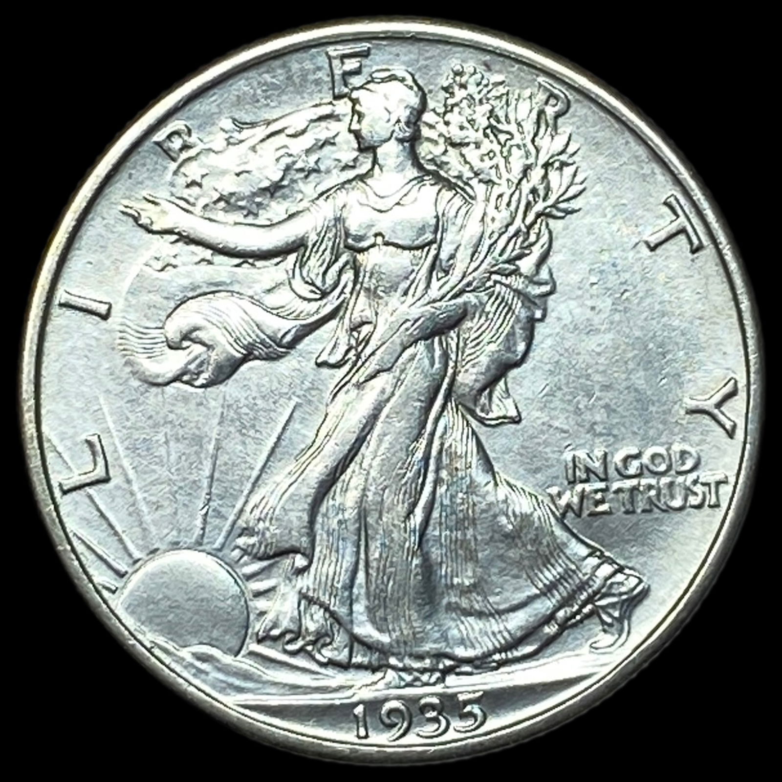 1935 Silver Walking Liberty Half Dollar CHOICE AU (1 of 2)
