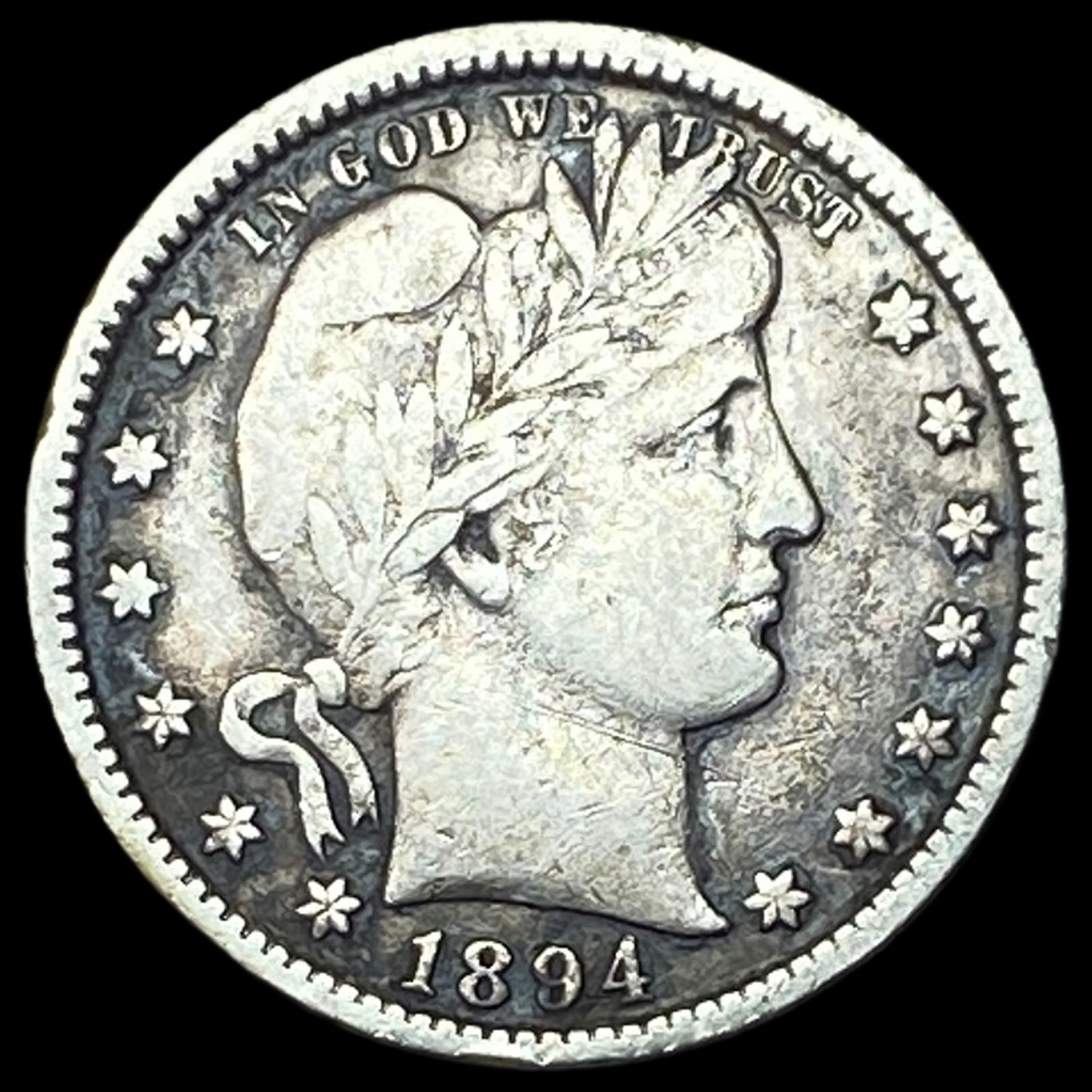 1894-O Silver Barber Quarter HIGH GRADE (1 of 2)