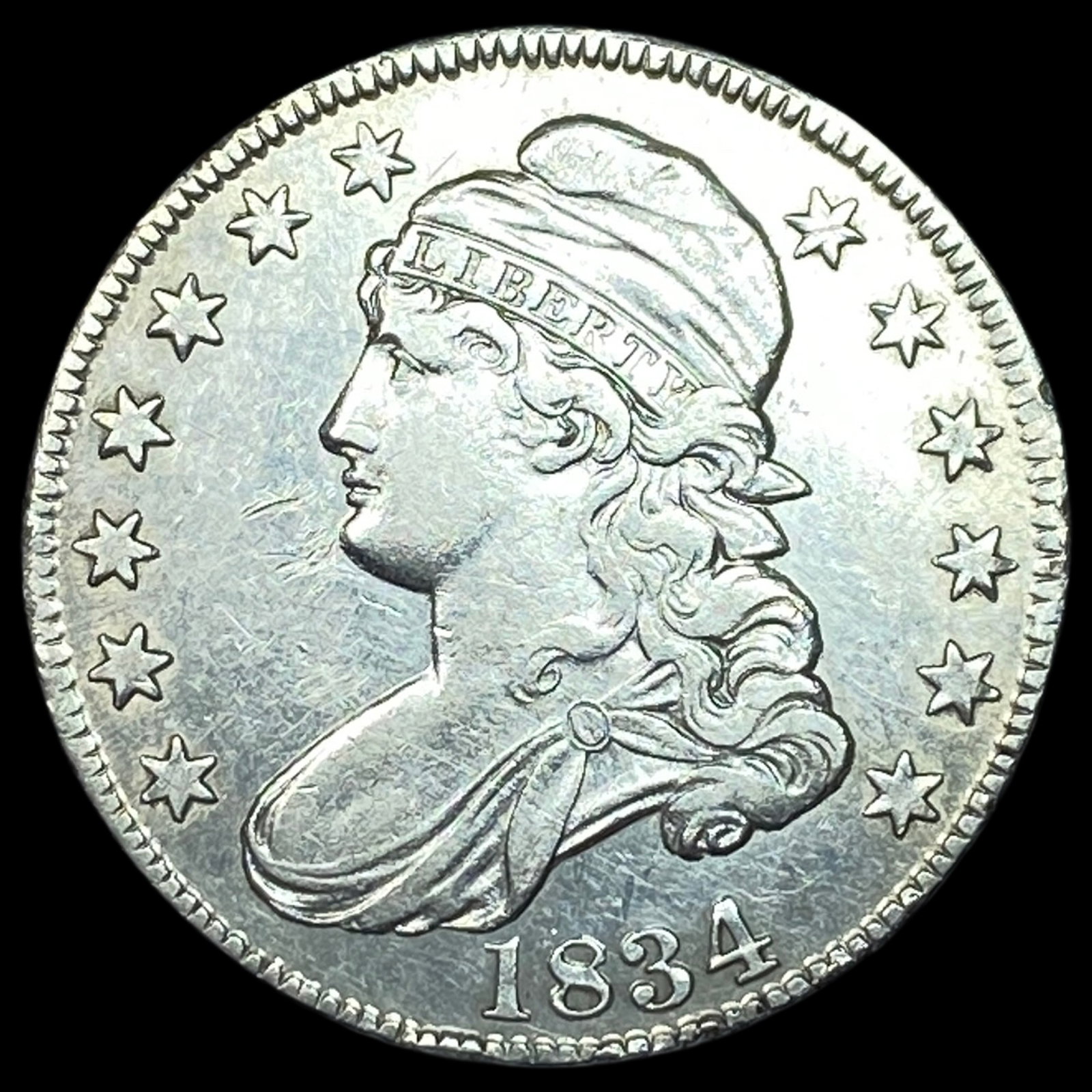 1834 Capped Bust Half Dollar NEARLY UNCIRCULATED (1 of 2)