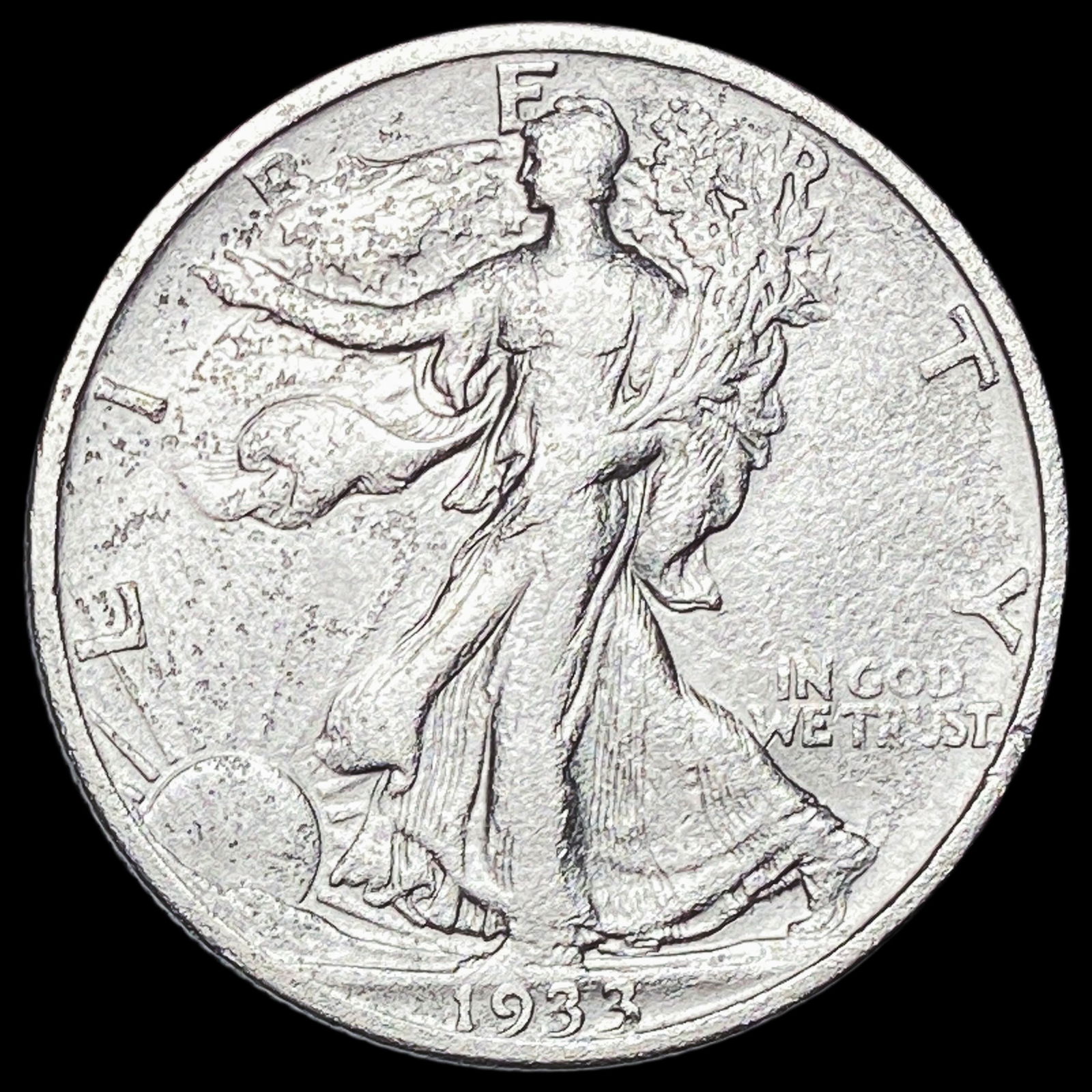 1933-S Silver Walking Liberty Half Dollar HIGH GRADE (1 of 2)
