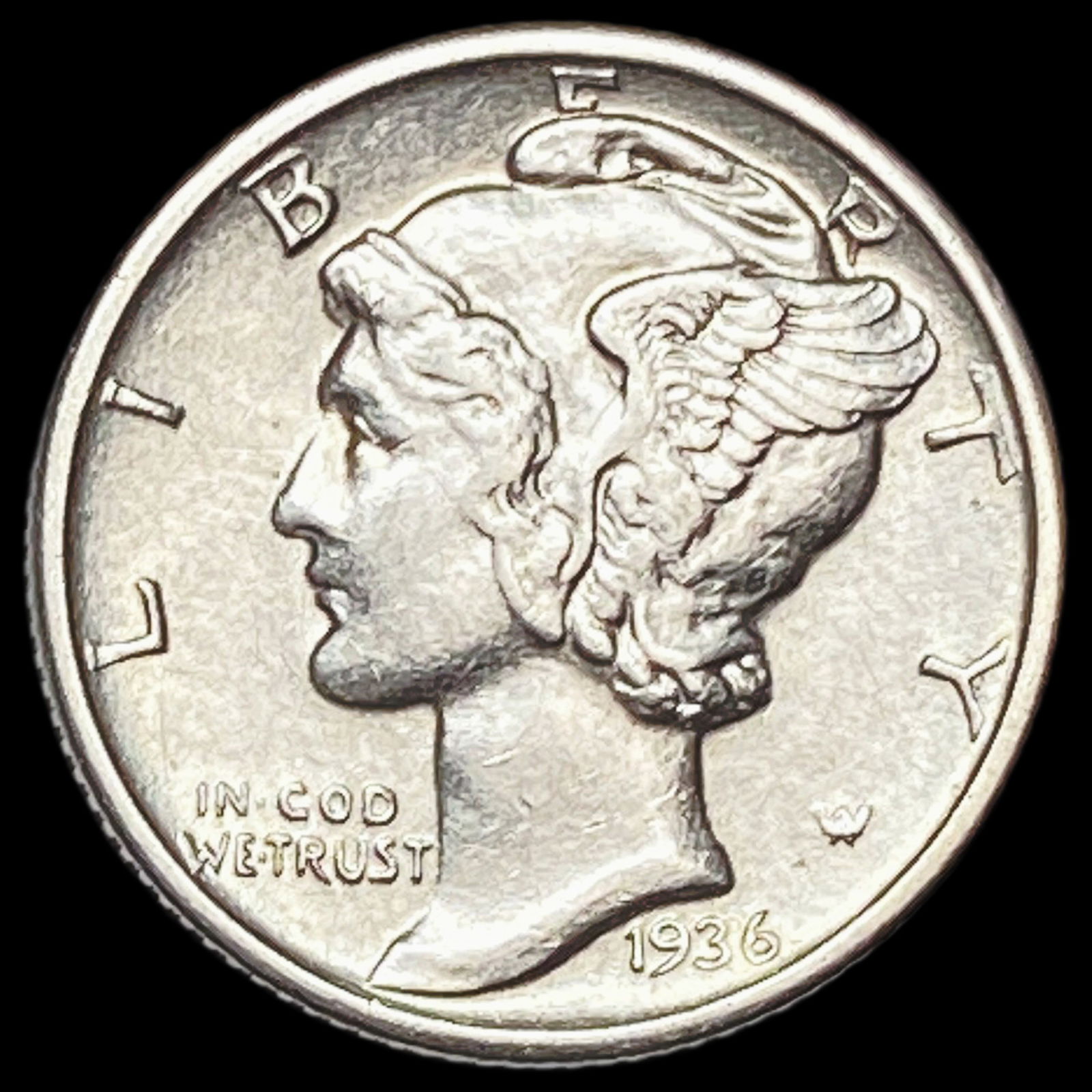 1936-D Silver Mercury Dime UNCIRCULATED (1 of 2)
