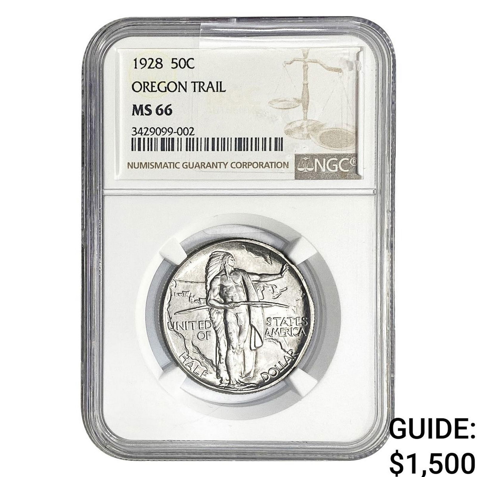 1928 Oregon Trail Half Dollar NGC MS66 (1 of 2)