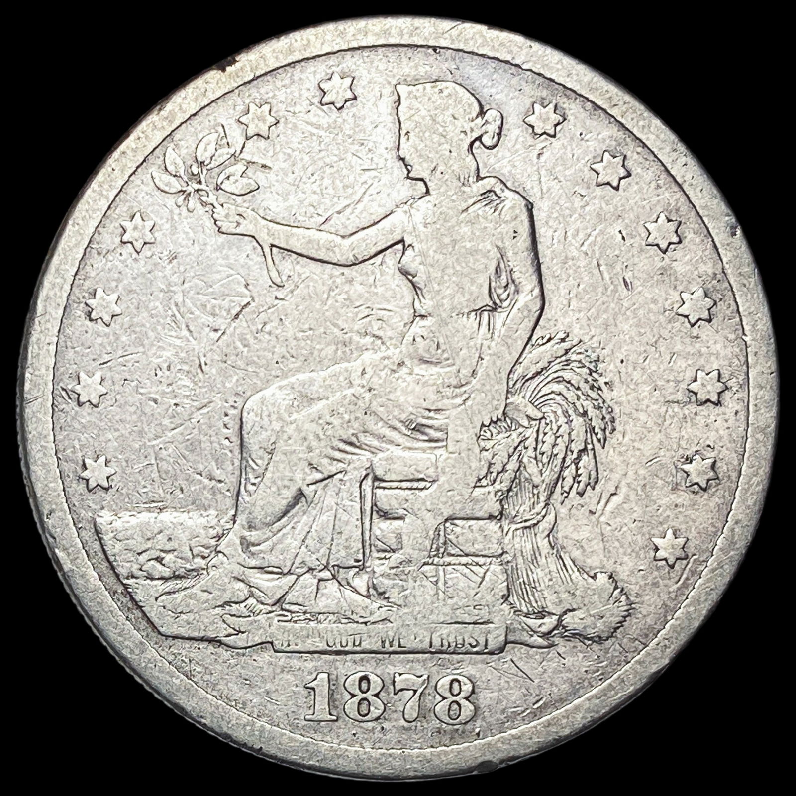 1878-S Silver Trade Dollar NICELY CIRCULATED (1 of 2)