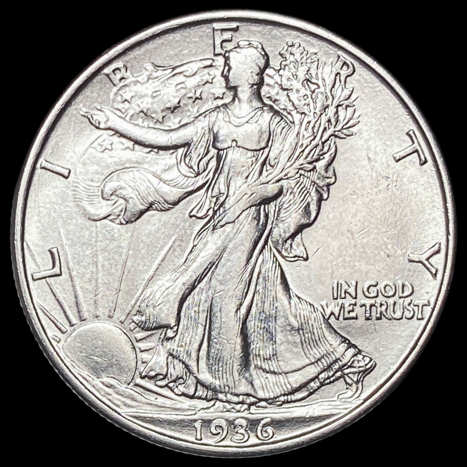 1936-D Walking Liberty Half Dollar UNCIRCULATED (1 of 2)