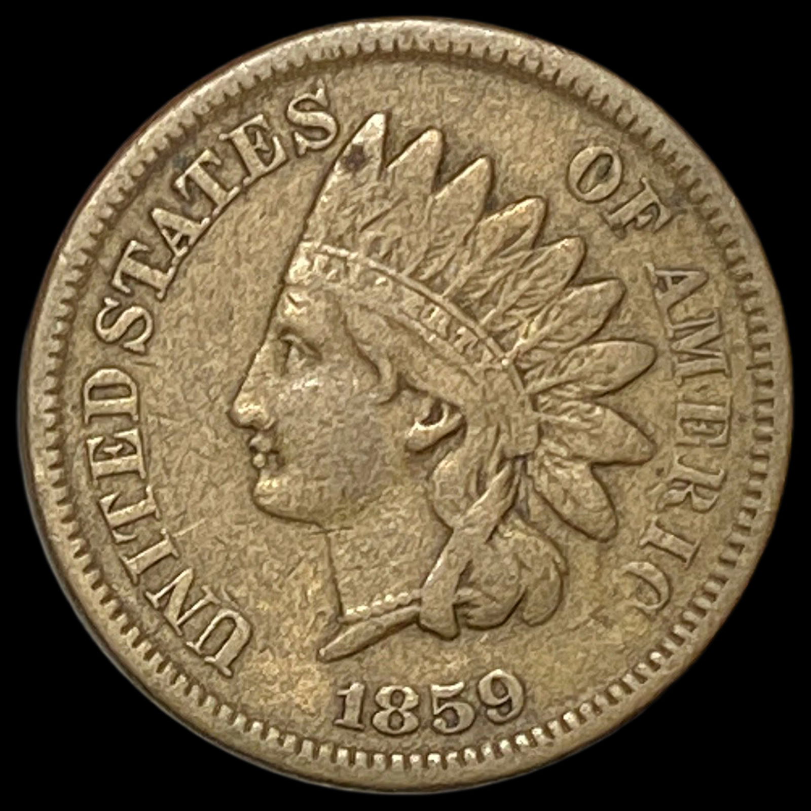 1859 Indian Head Cent ABOUT UNCIRCULATED (1 of 2)