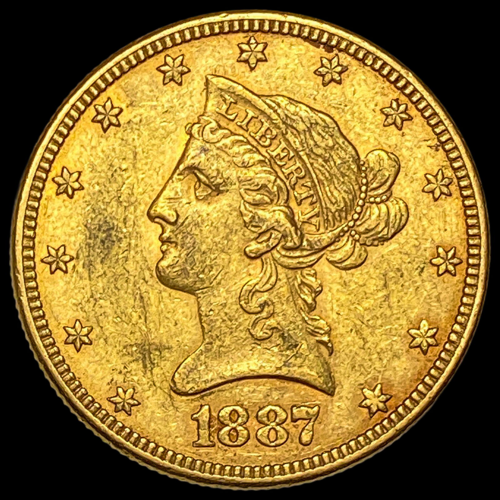 1887 Liberty Head $10 Eagle CLOSELY UNCIRCULATED (1 of 2)