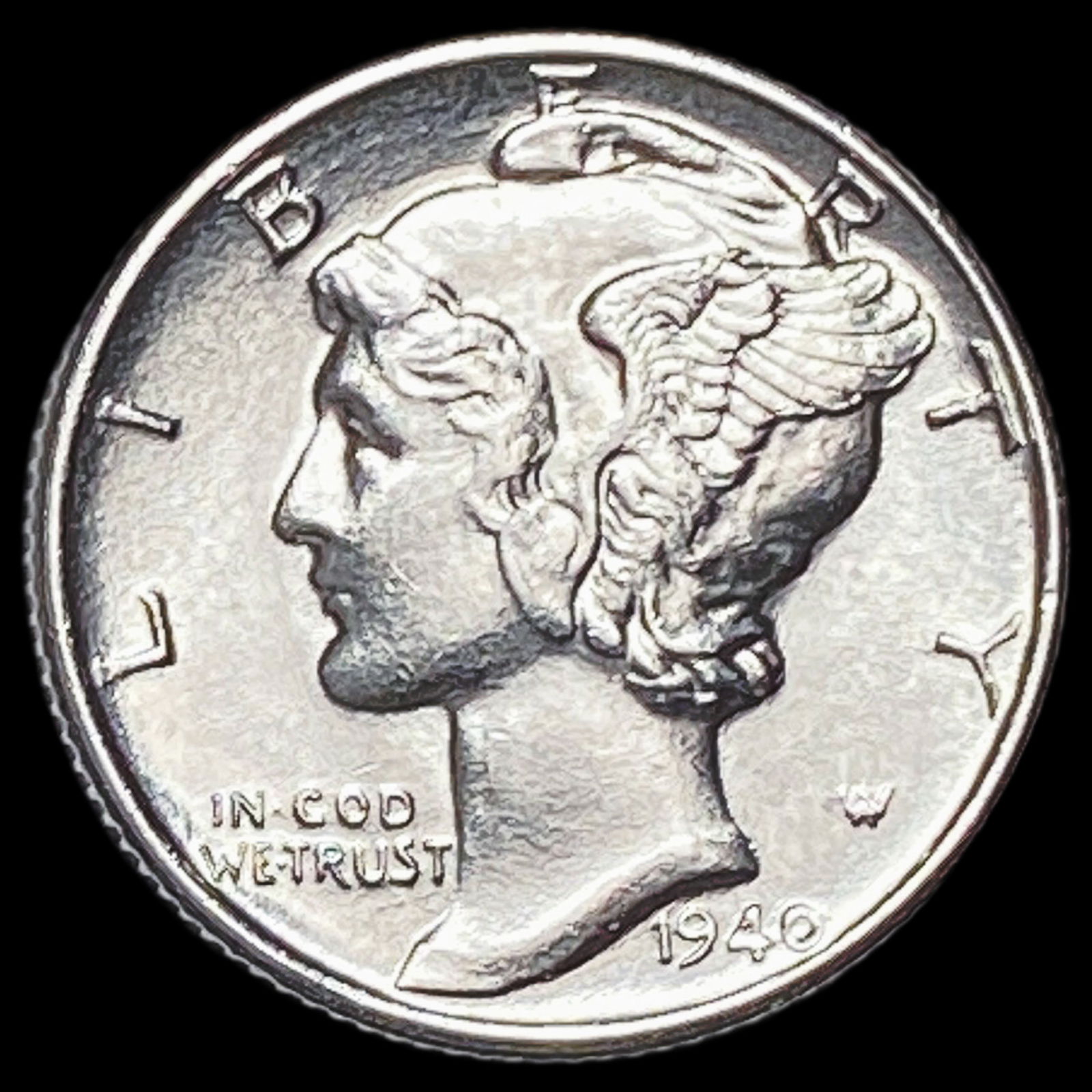 1940 Silver Mercury Dime UNCIRCULATED (1 of 2)