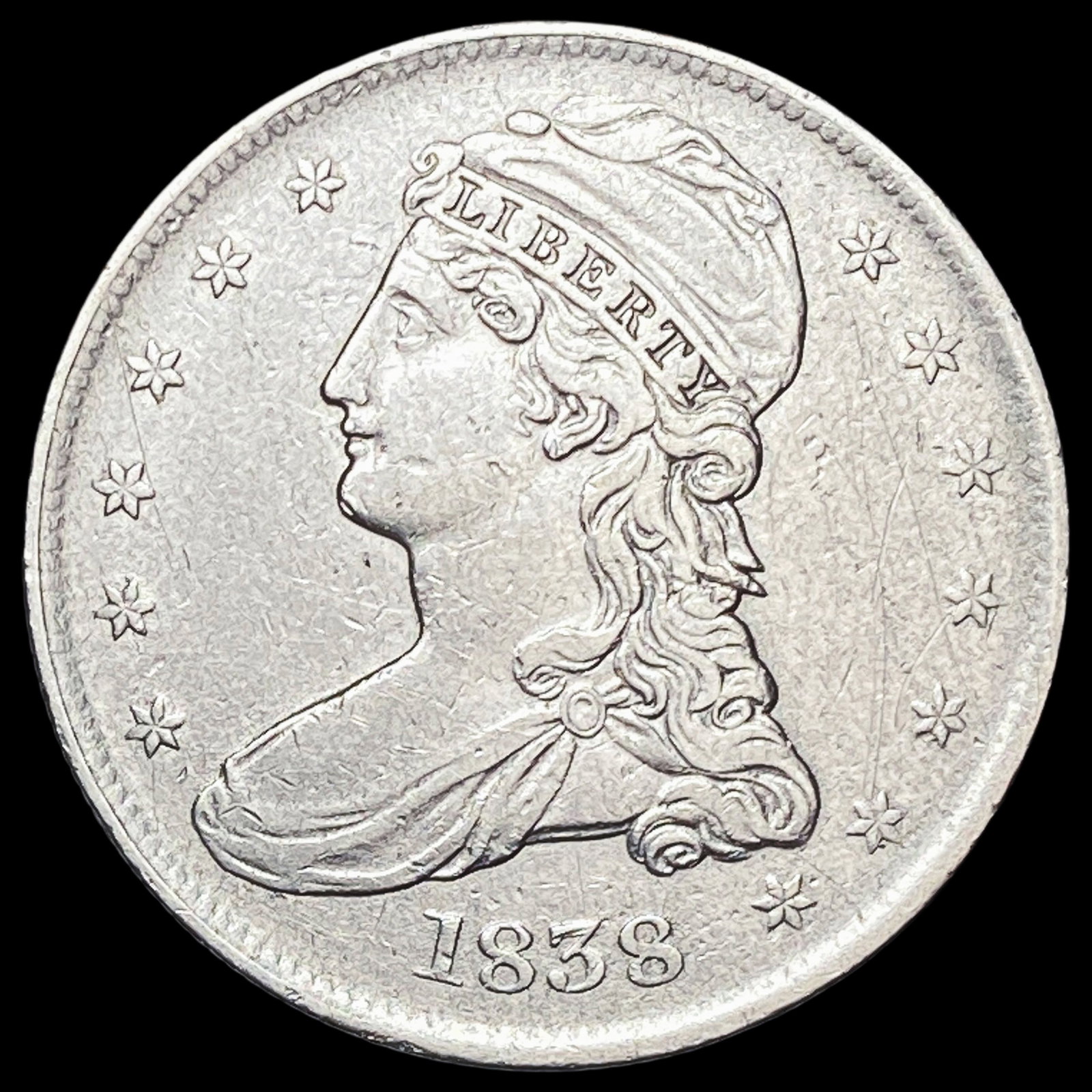 1838 Capped Bust Half Dollar NEARLY UNCIRCULATED (1 of 2)
