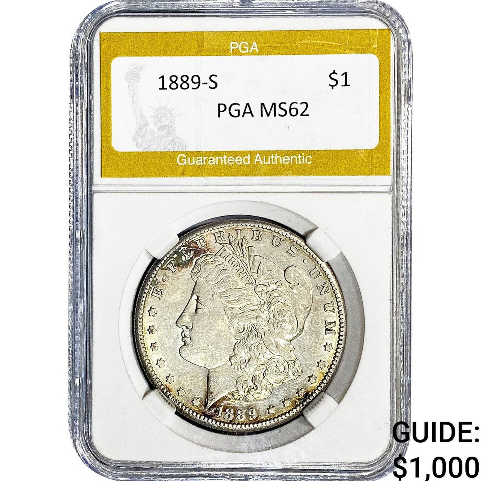 1889-S Morgan Silver Dollar PGA MS62 (1 of 2)
