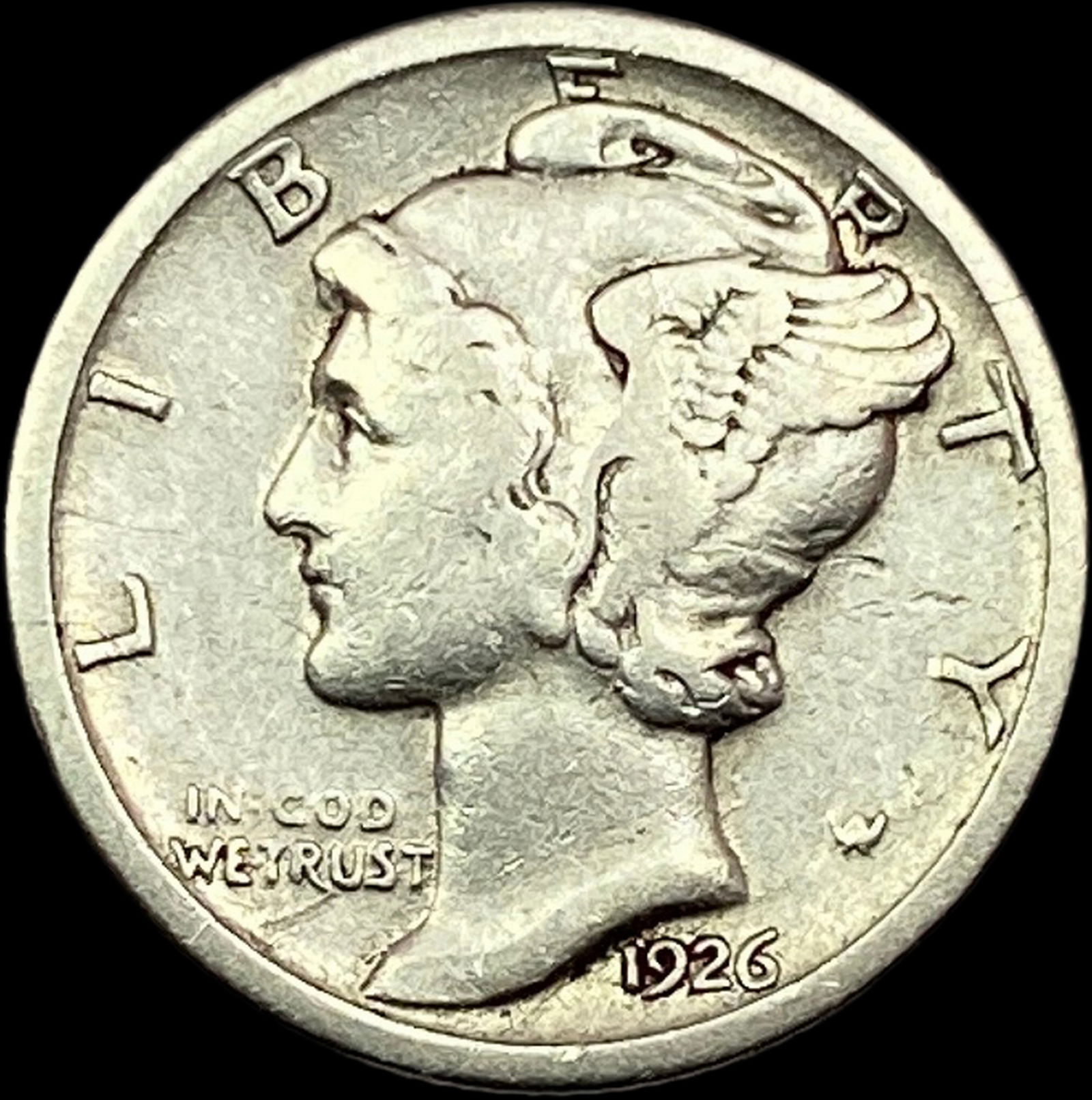 1926-S Silver Mercury Dime ABOUT UNCIRCULATED (1 of 2)