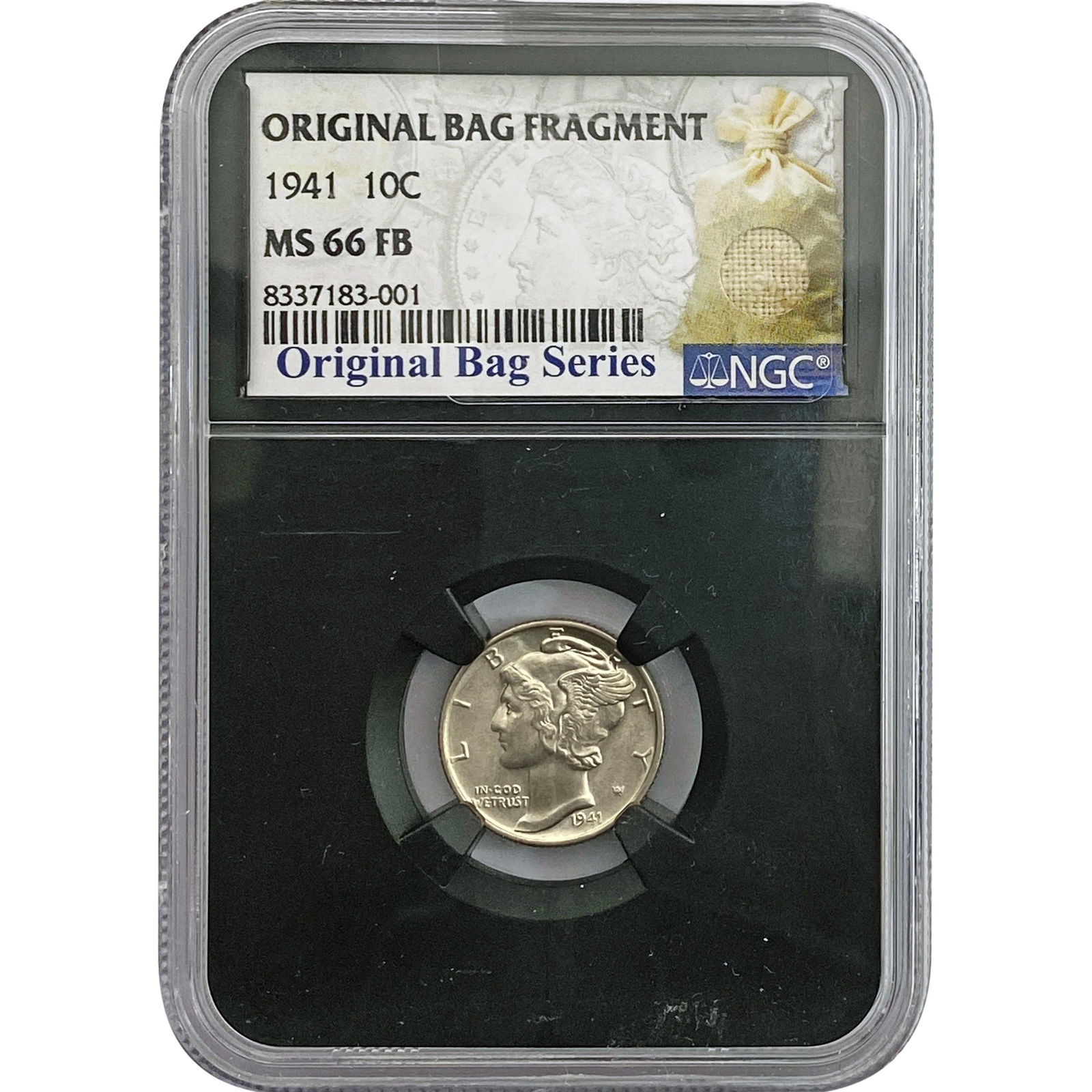 1941 Mercury Silver Dime NGC MS66 FB: 1941 Mercury Silver Dime NGC MS66 FB