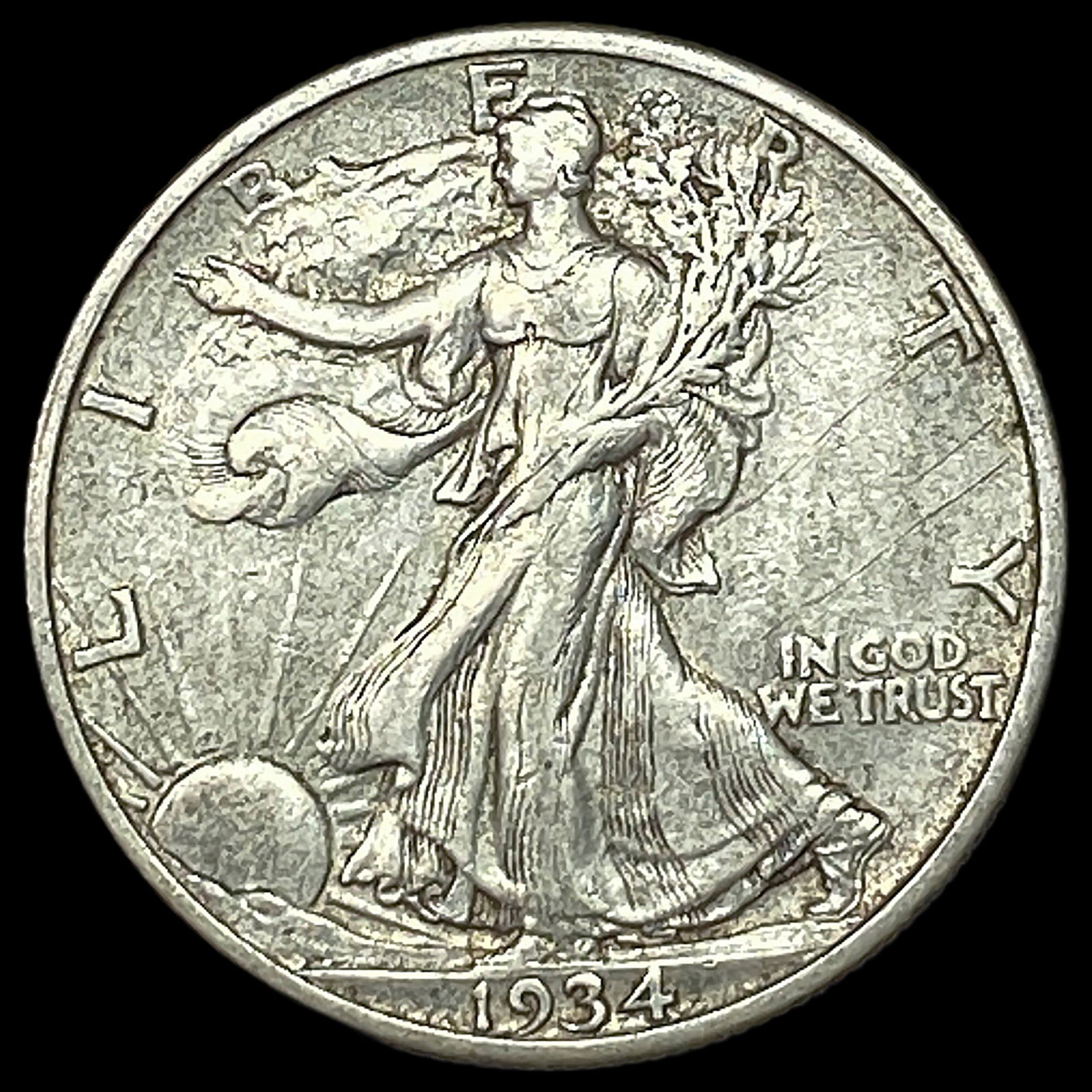 1934-S Walking Liberty Half Dollar NEARLY UNCIRCULATED (1 of 2)