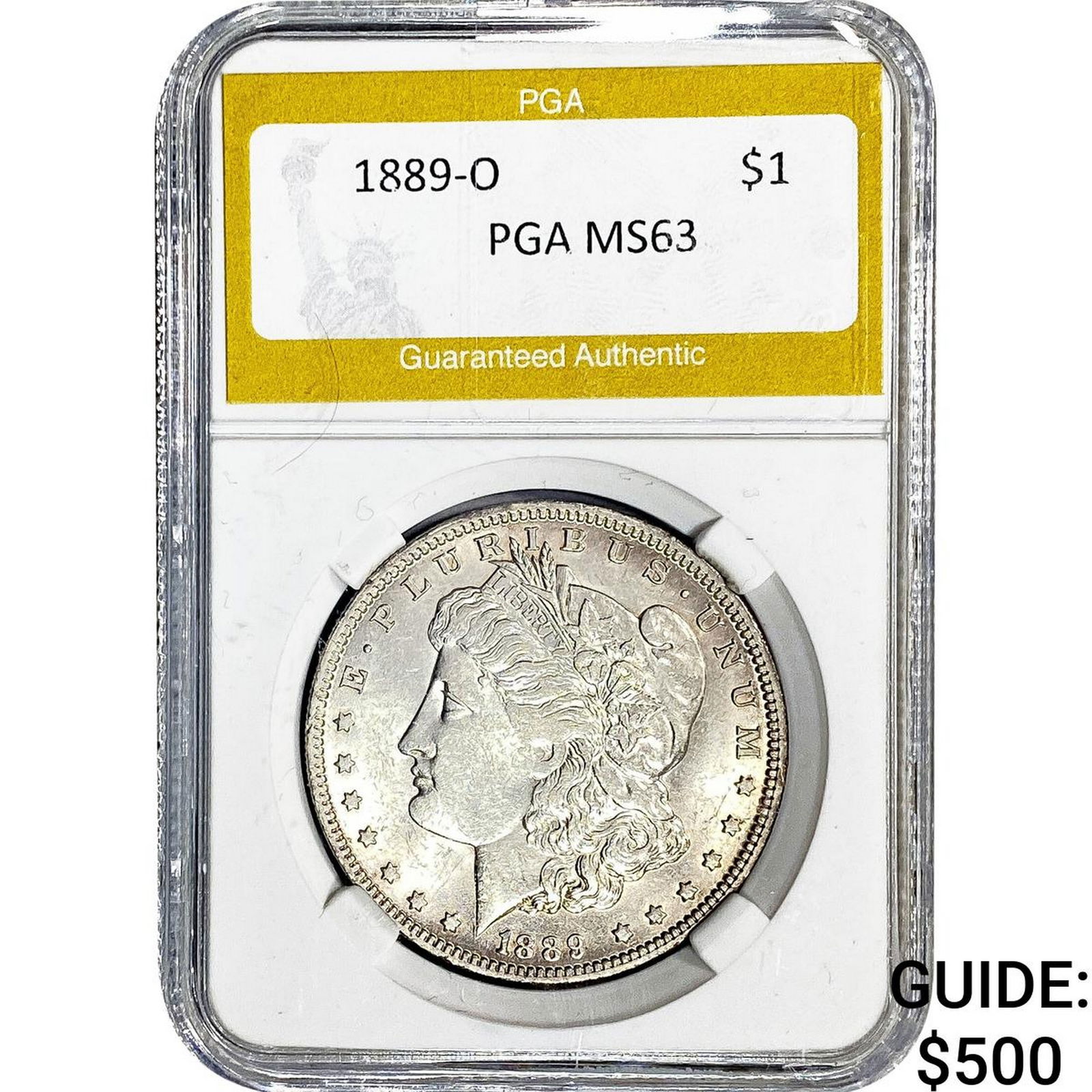 1889-O Morgan Silver Dollar PGA MS63 (1 of 2)