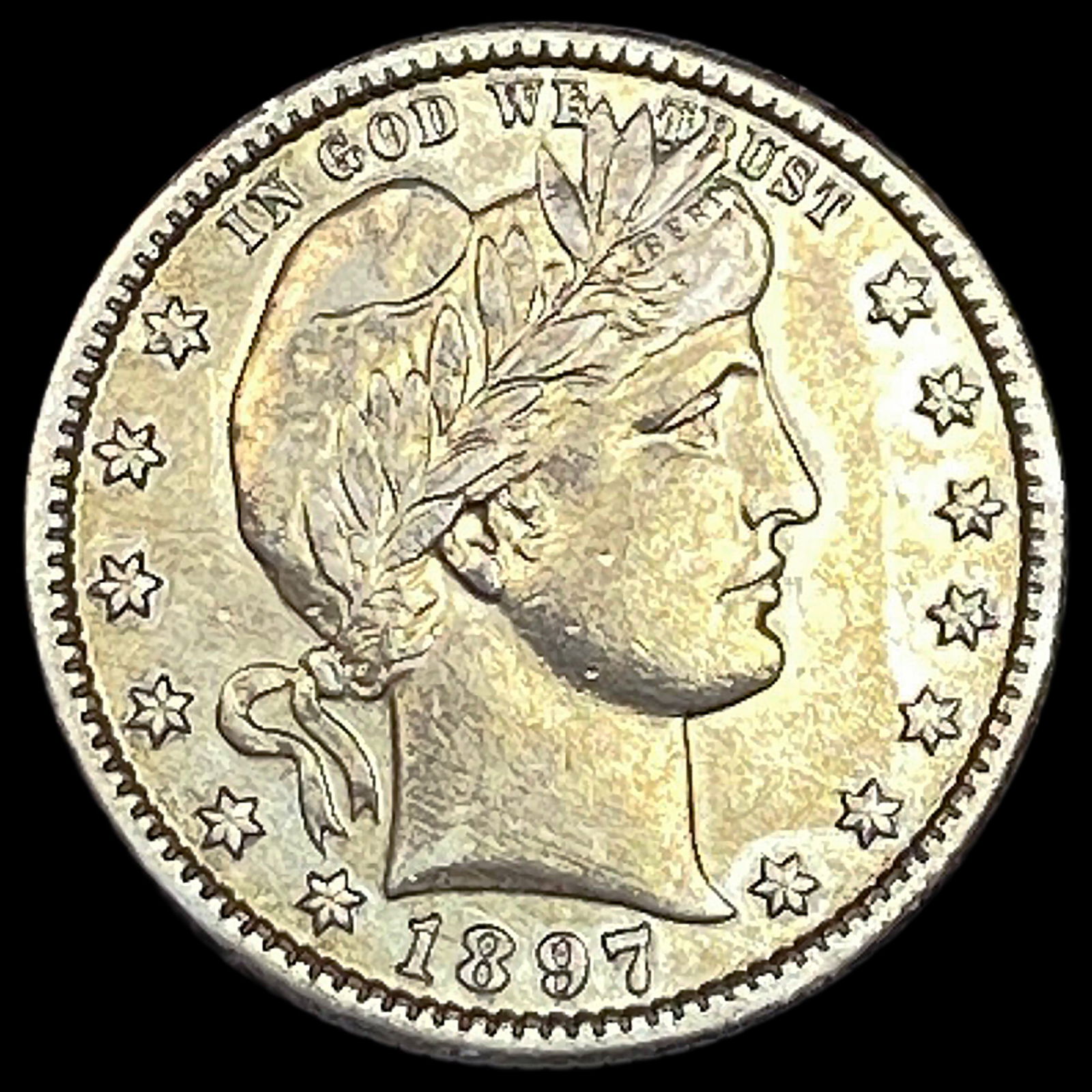 1897-O Barber Silver Quarter HIGH GRADE (1 of 2)