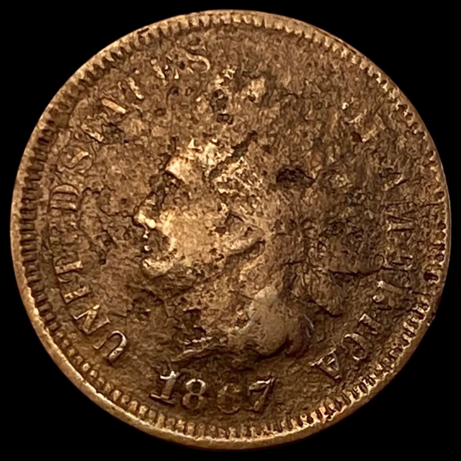 1867 Indian Head Cent HIGH GRADE (1 of 2)